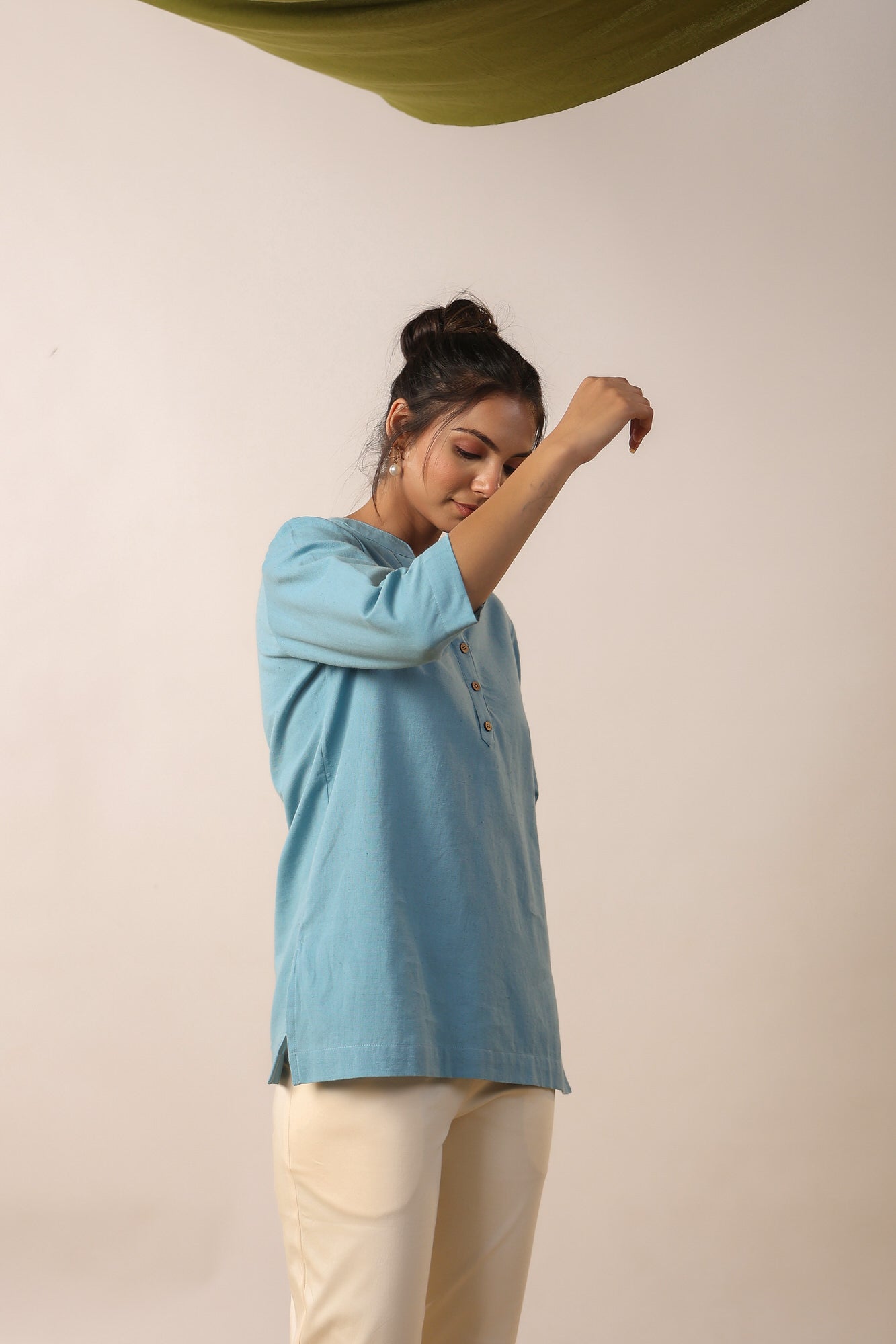 Irogon Blue Cotton Top