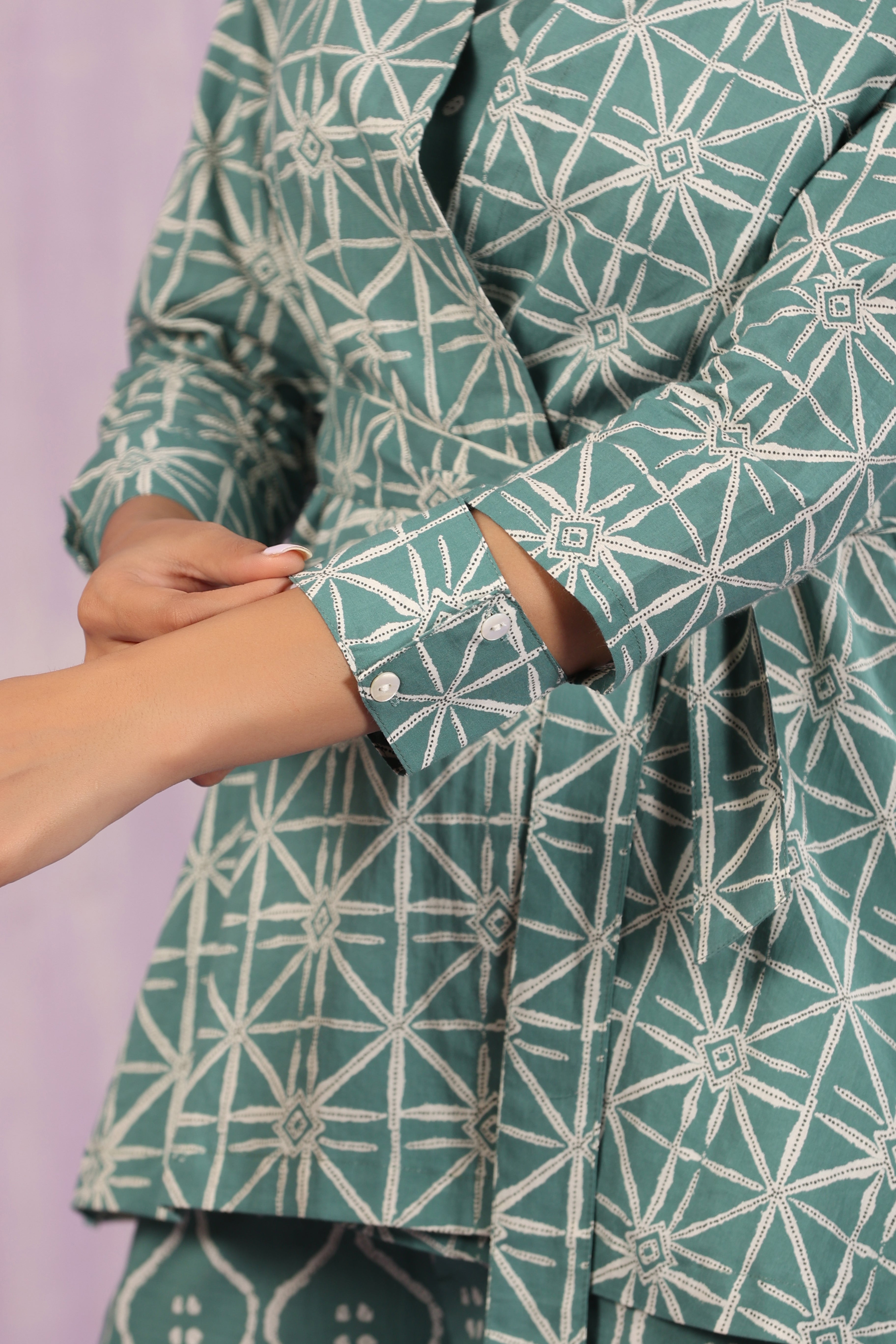 Geometrical Print on Three Piece Coordinate Set