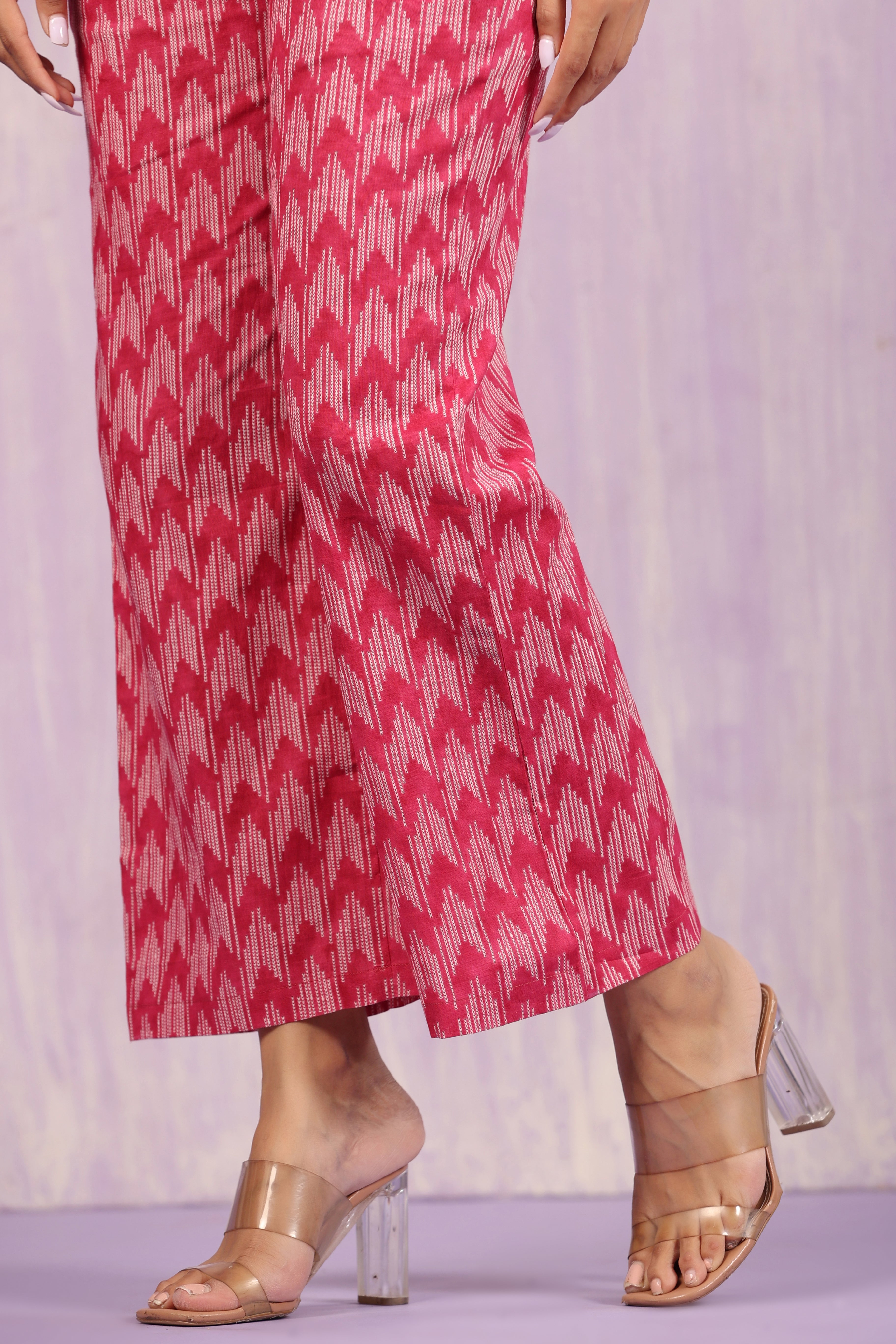 Ikat Shibori on Pink Jumpsuit