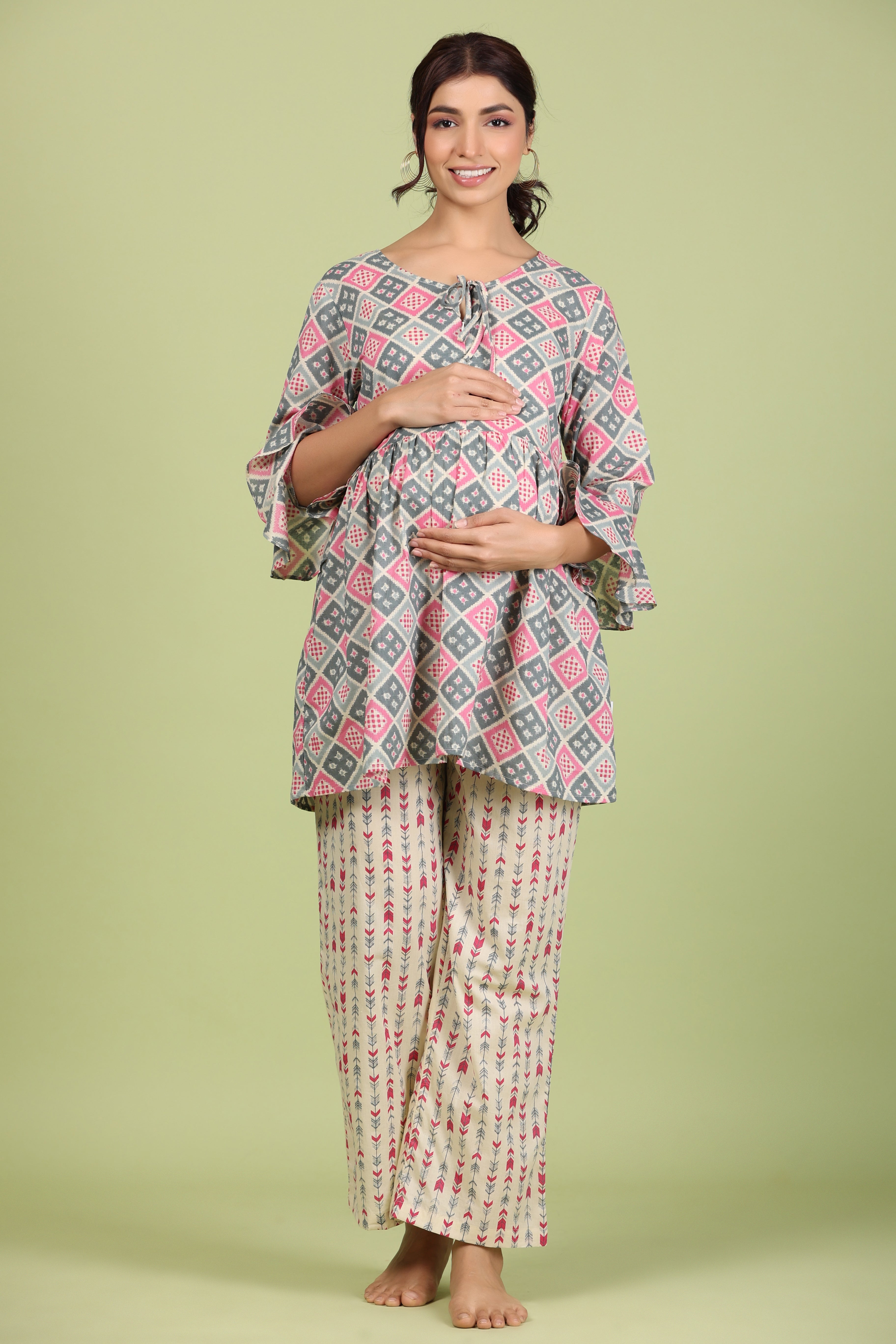 Pure Cotton Comfortable Maternity Wear for Women Suitable for Feeding