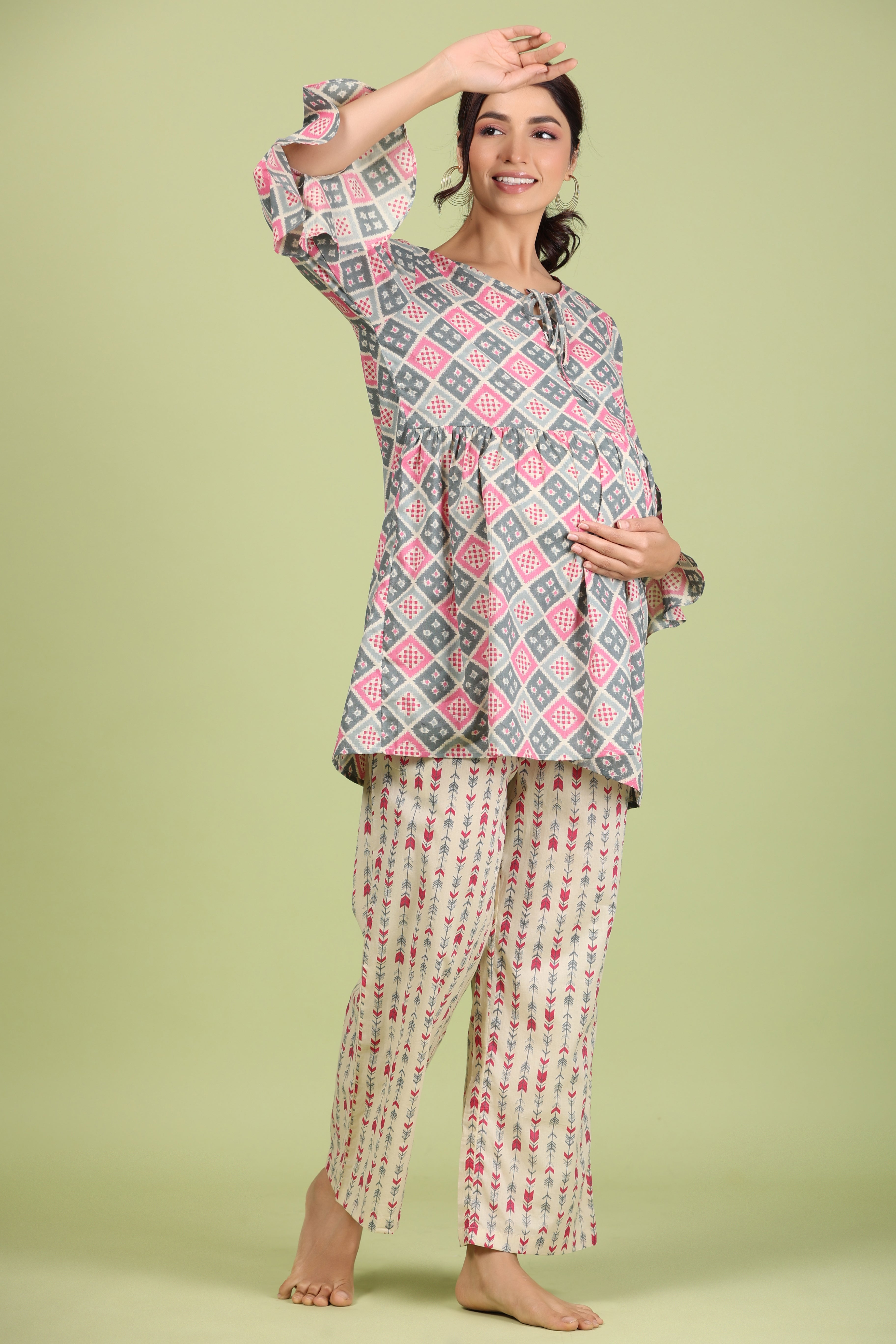 Pure Cotton Comfortable Maternity Wear for Women Suitable for Feeding