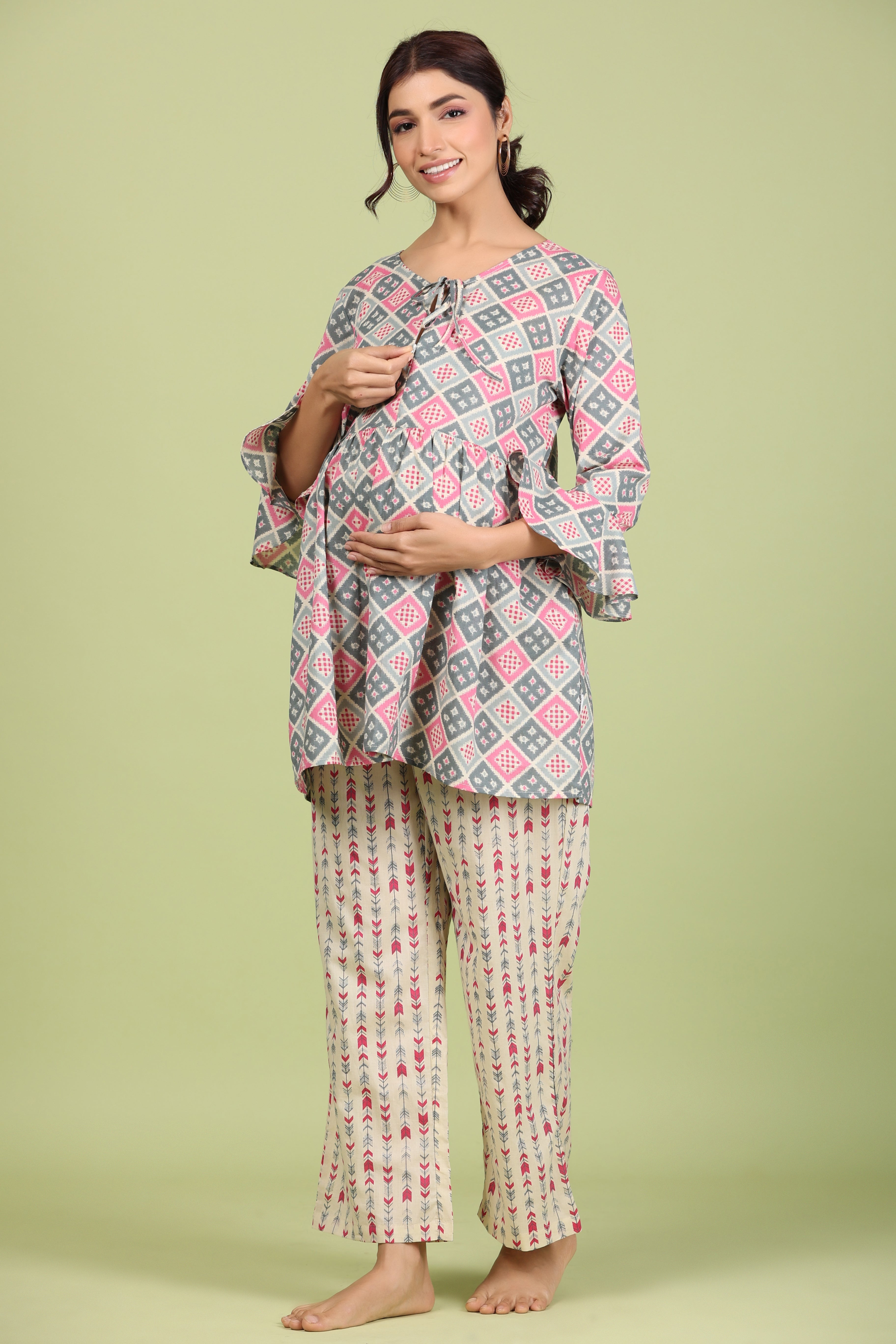 Pure Cotton Comfortable Maternity Wear for Women Suitable for Feeding