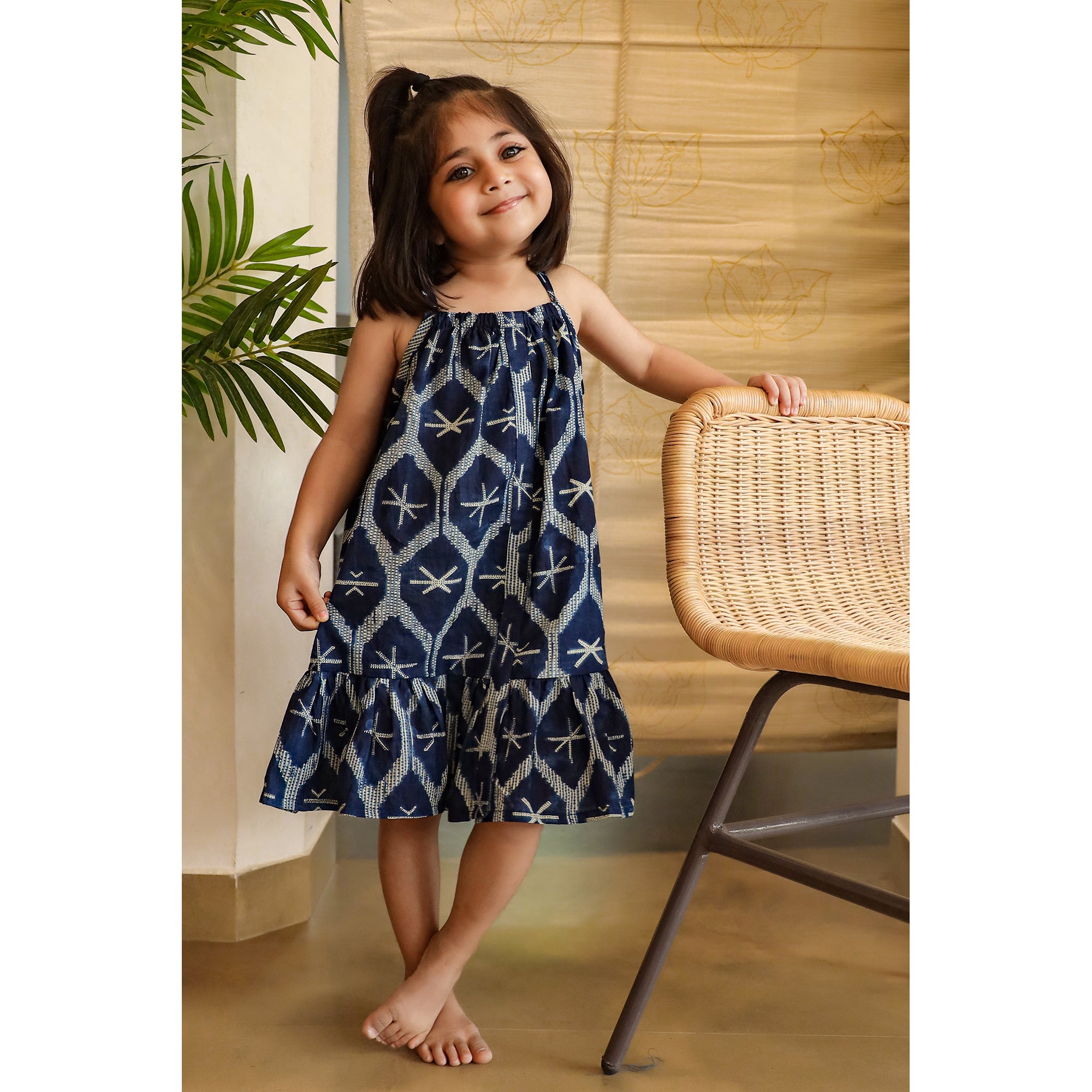 Shibori on Kids Indigo Dress