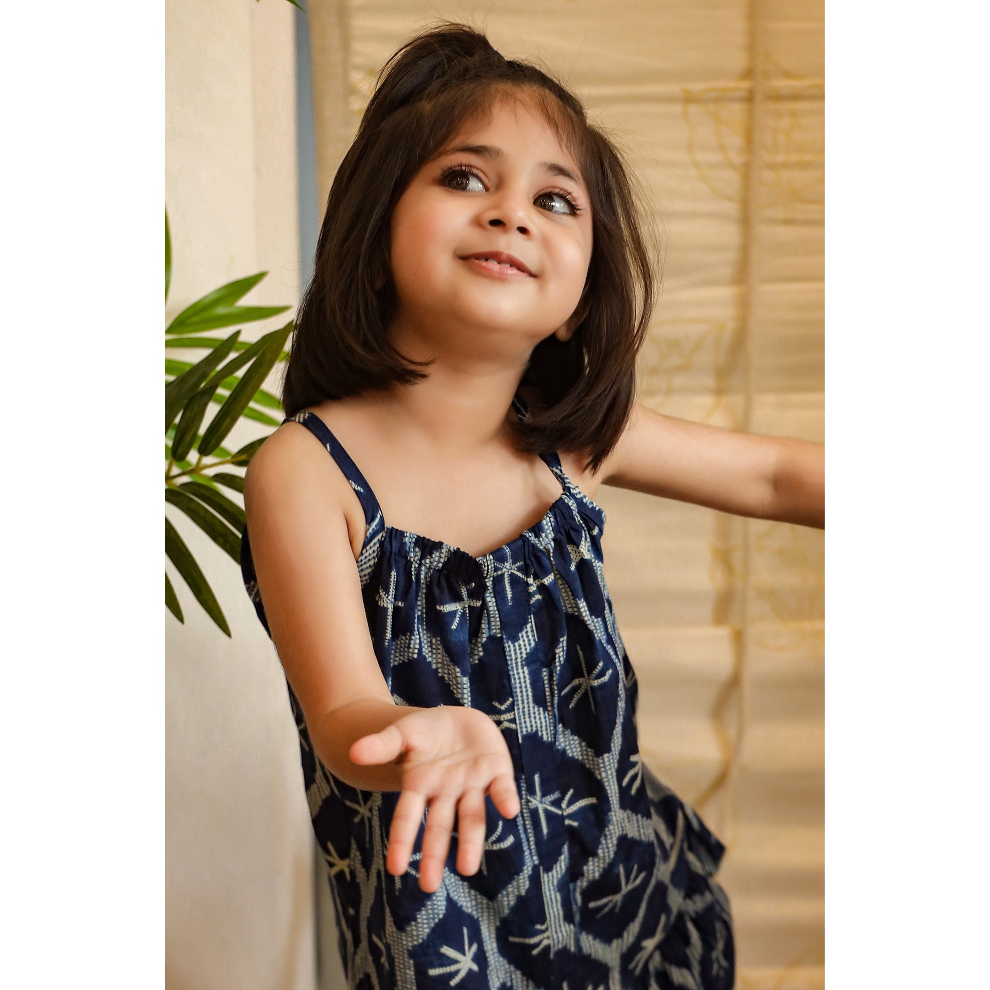 Shibori on Kids Indigo Dress