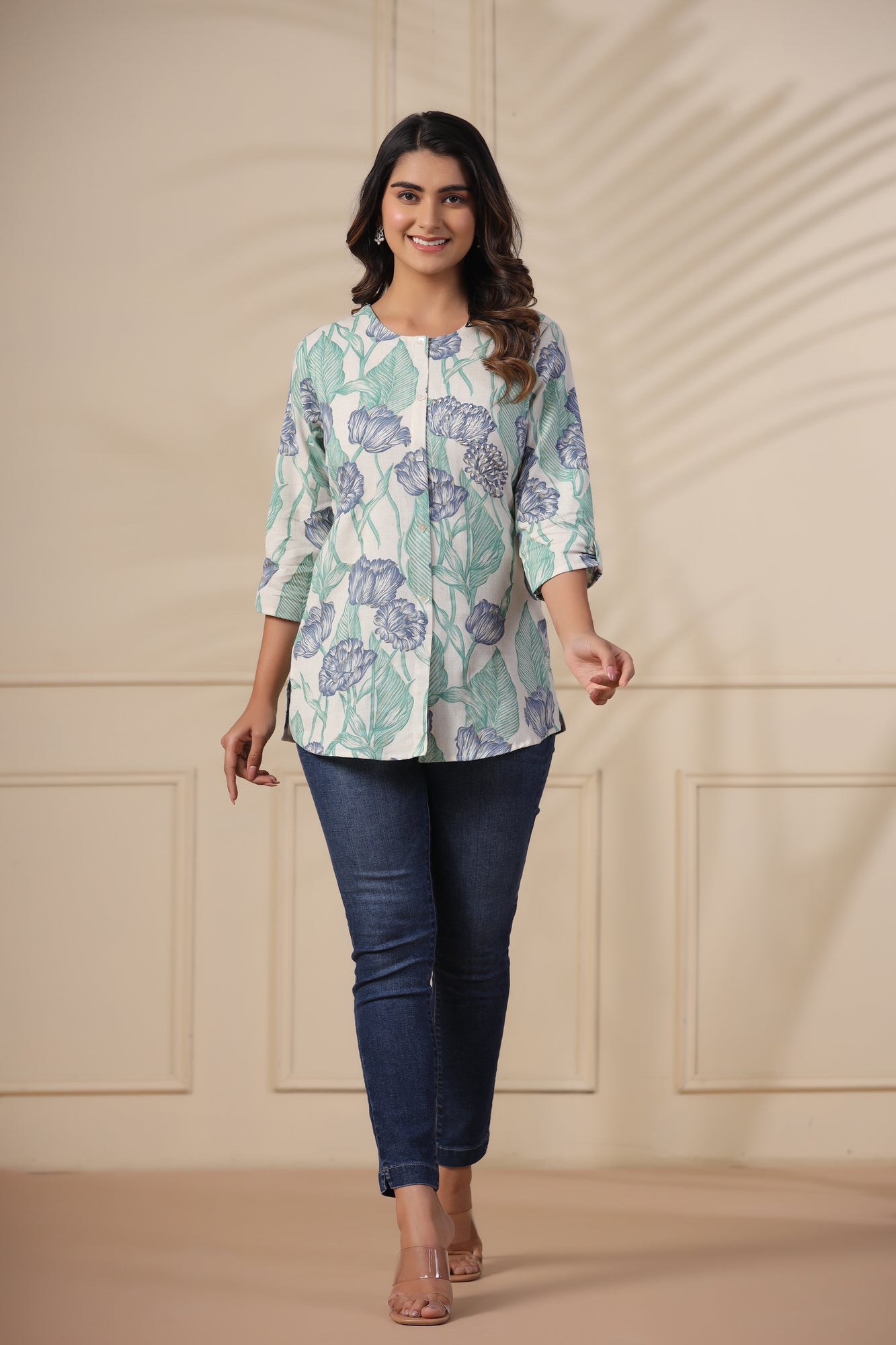 Solstice Bloom Cotton Flex Shirt