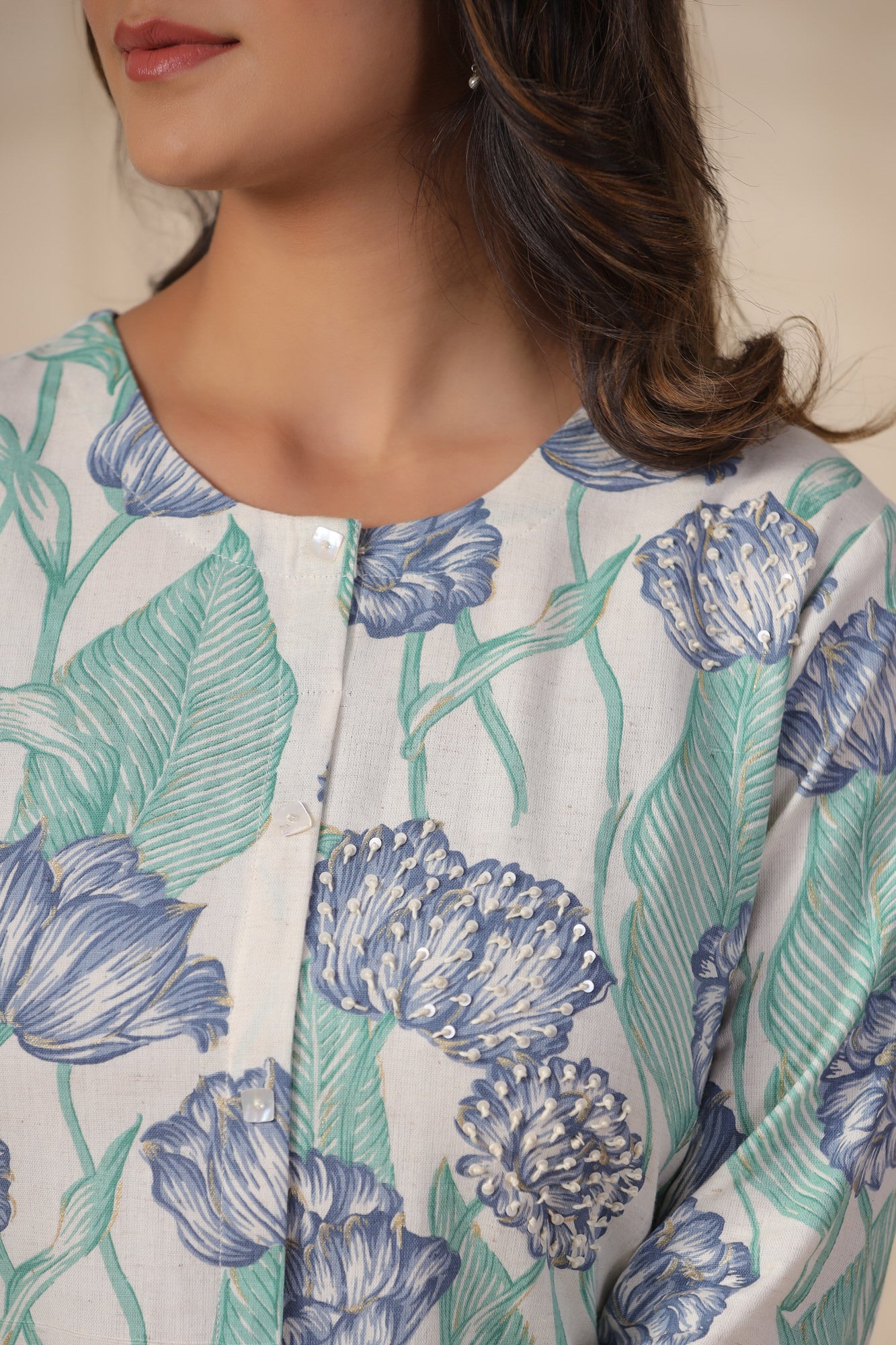 Solstice Bloom Cotton Flex Shirt