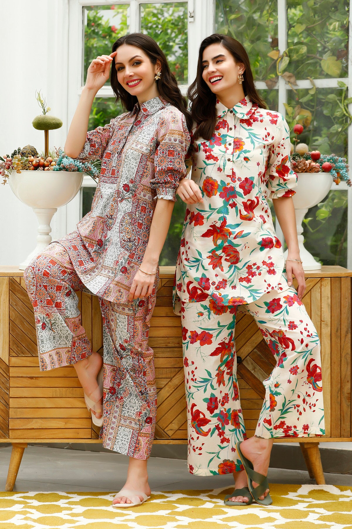 Paisley Patch Party Palazzo Loungewear Set