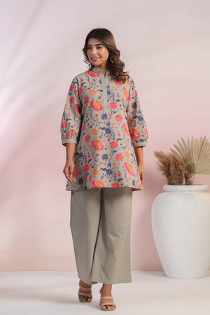 Hibiscus Hues Cotton Co-ord Set