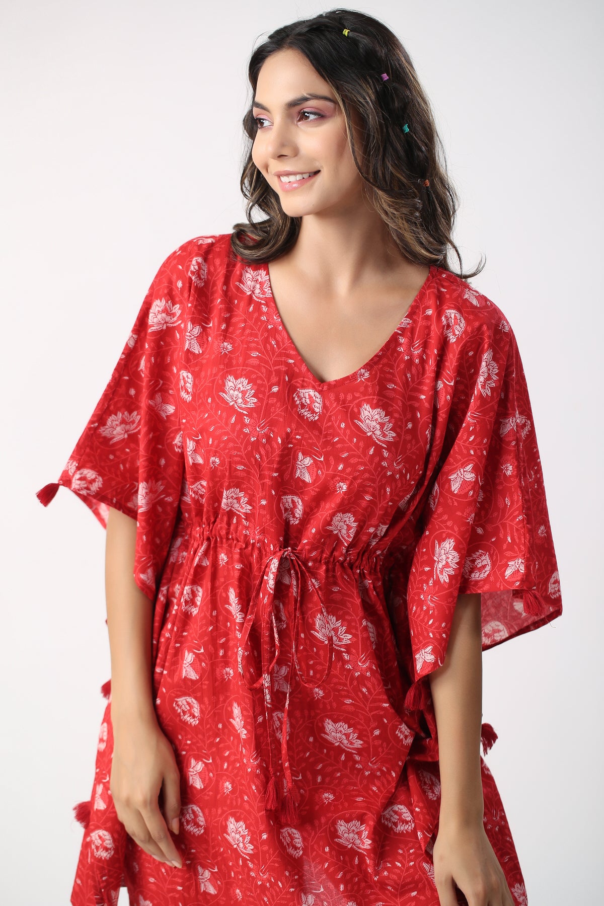 Rose Charades Cotton Kaftan pajama set