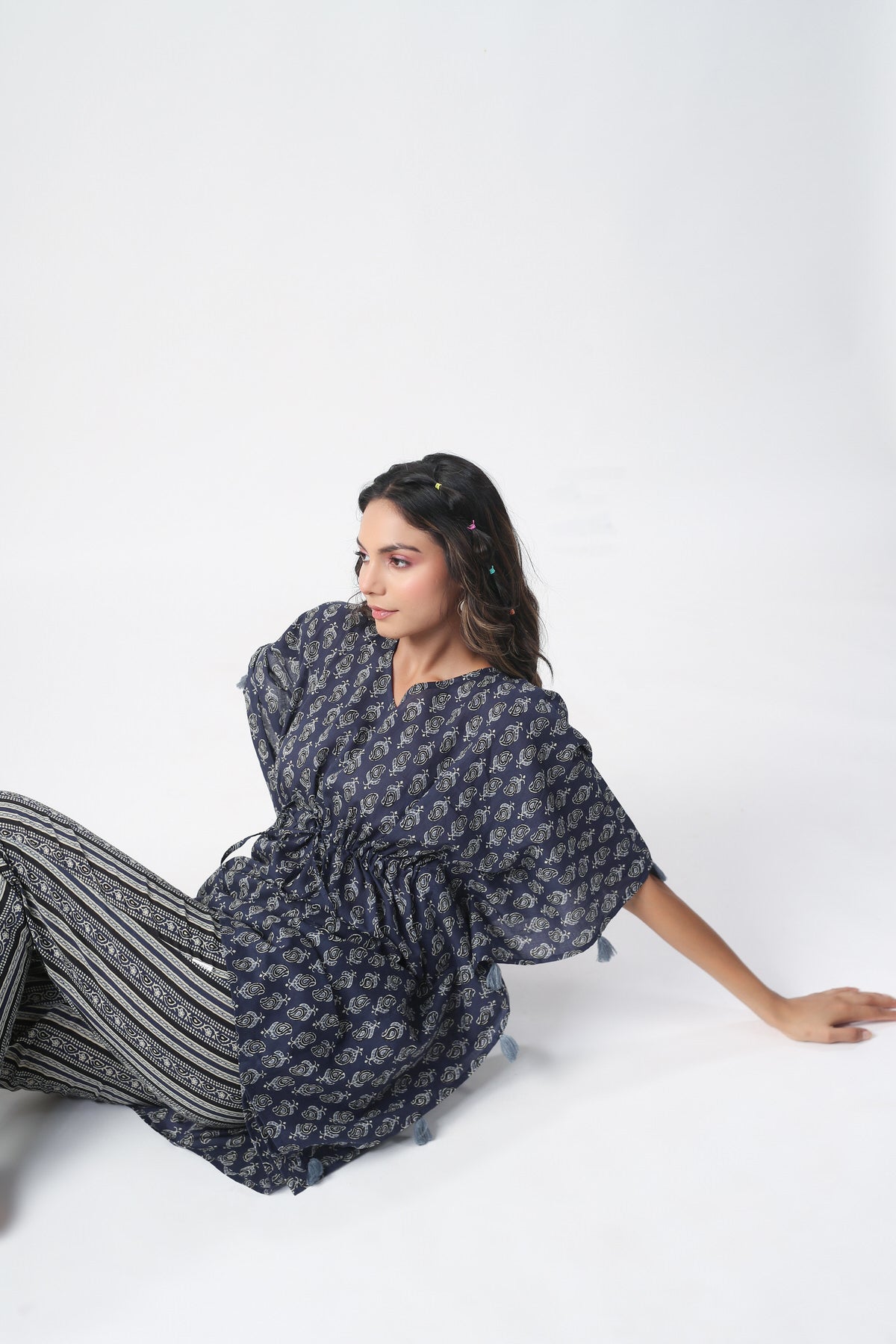 Dusk to Dawn Cotton Kaftan Pajama set