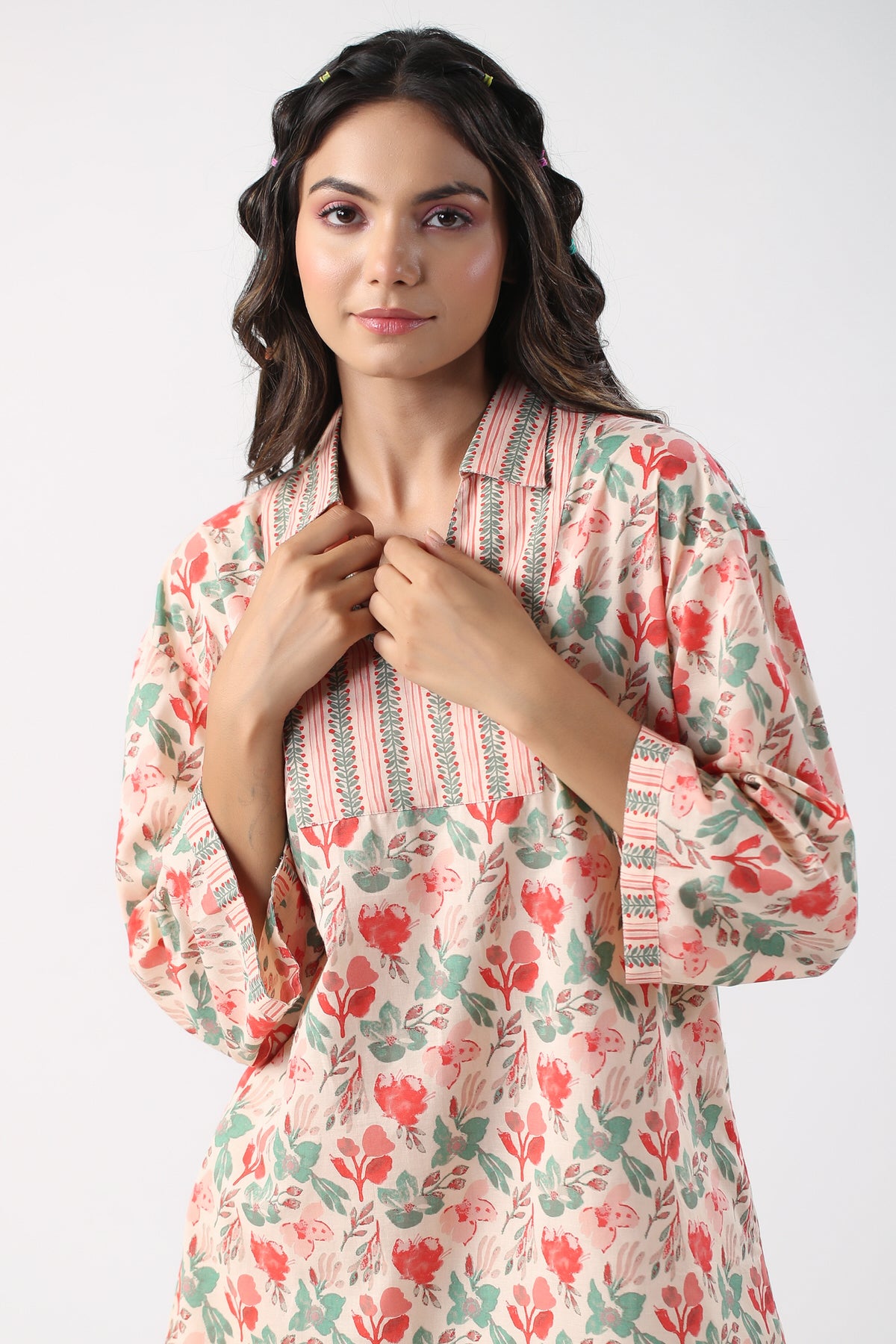 Tulip Treasures Cotton Loungewear Top Set