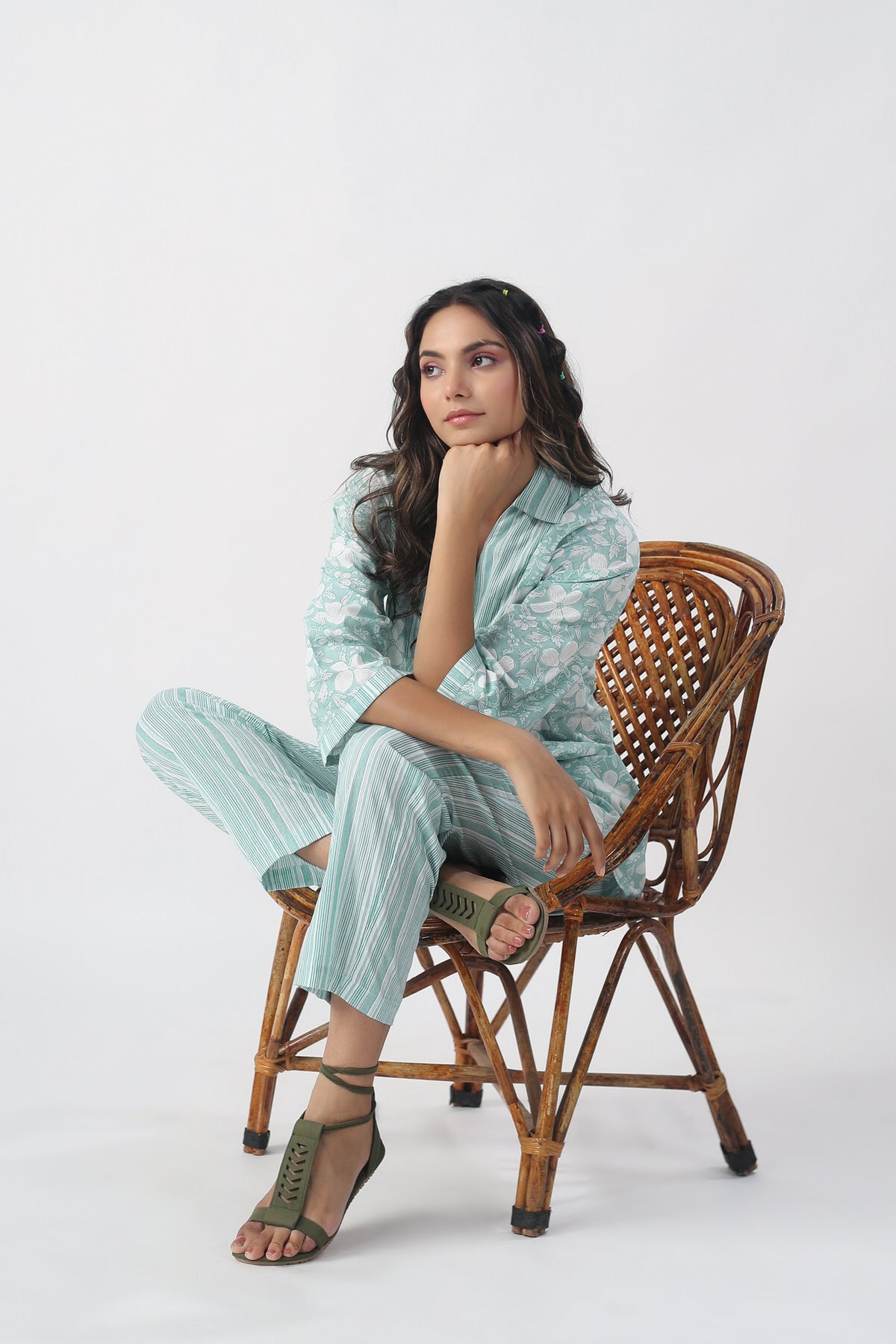 Lily Grace Cotton Loungewear Top Set