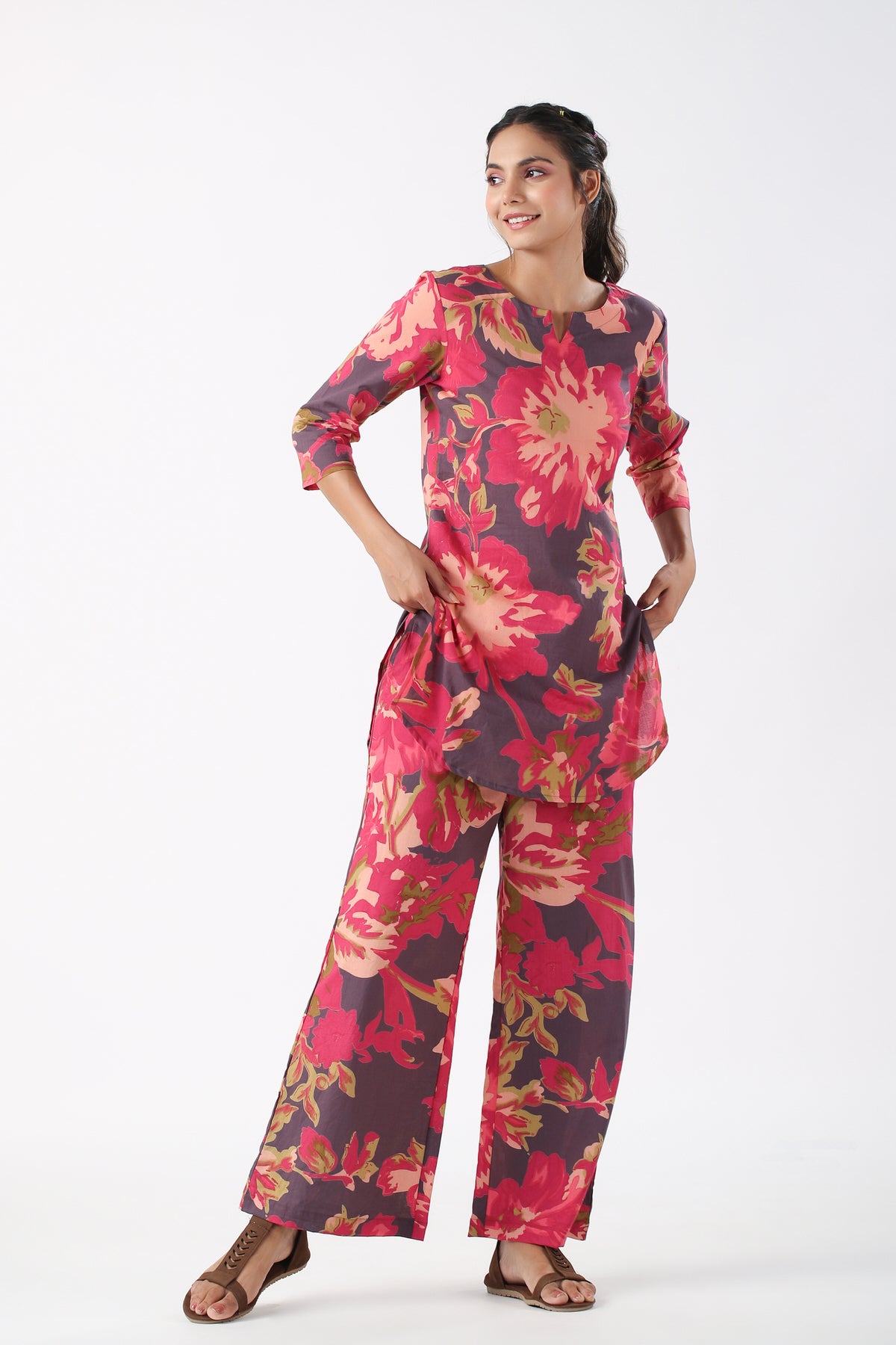 After Dark Cotton Palazzo Loungewear Set