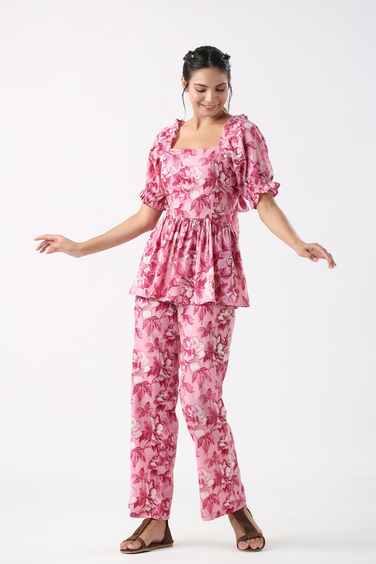 Radiant Petals Cotton Co ord set