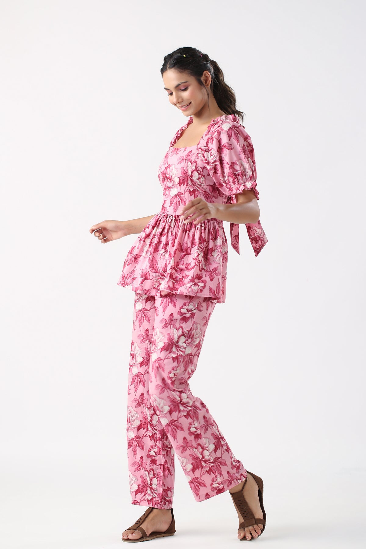 Radiant Petals Cotton Co ord set