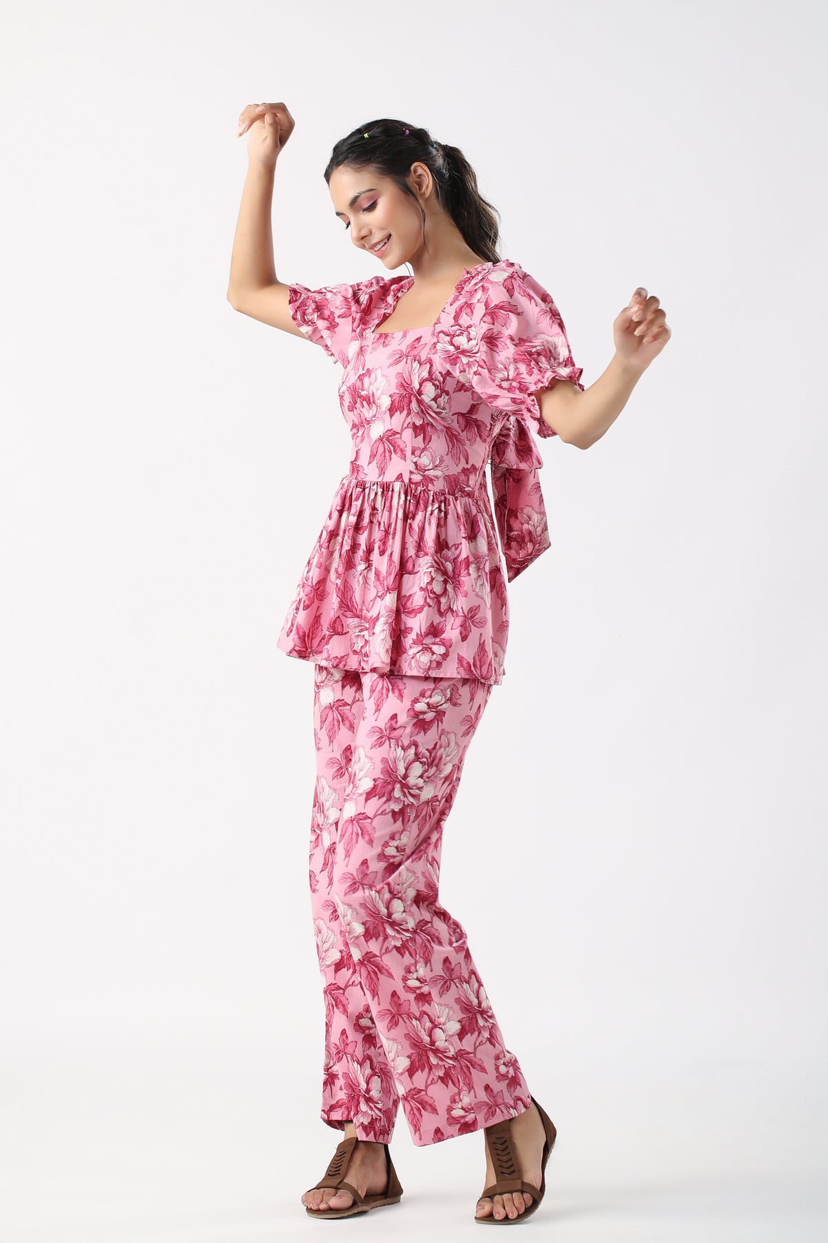 Radiant Petals Cotton Co ord set