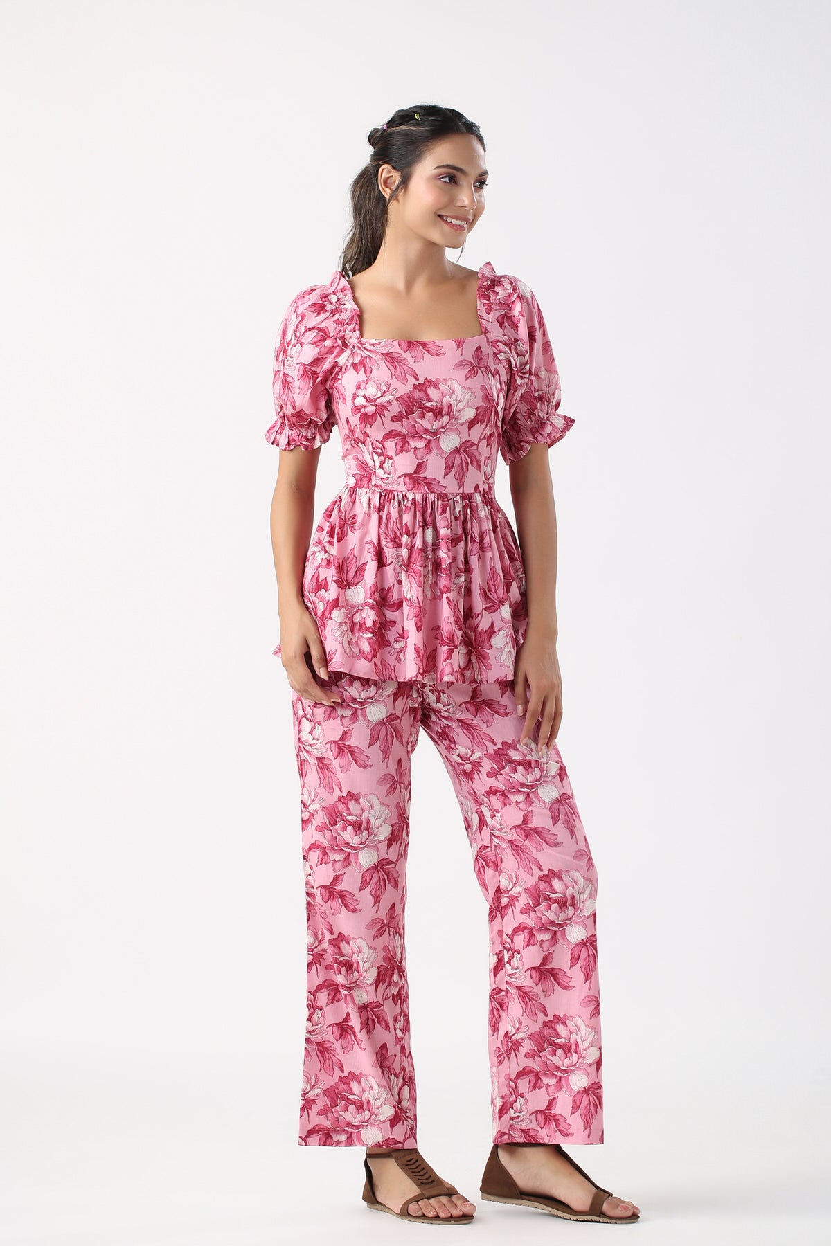 Radiant Petals Cotton Co ord set