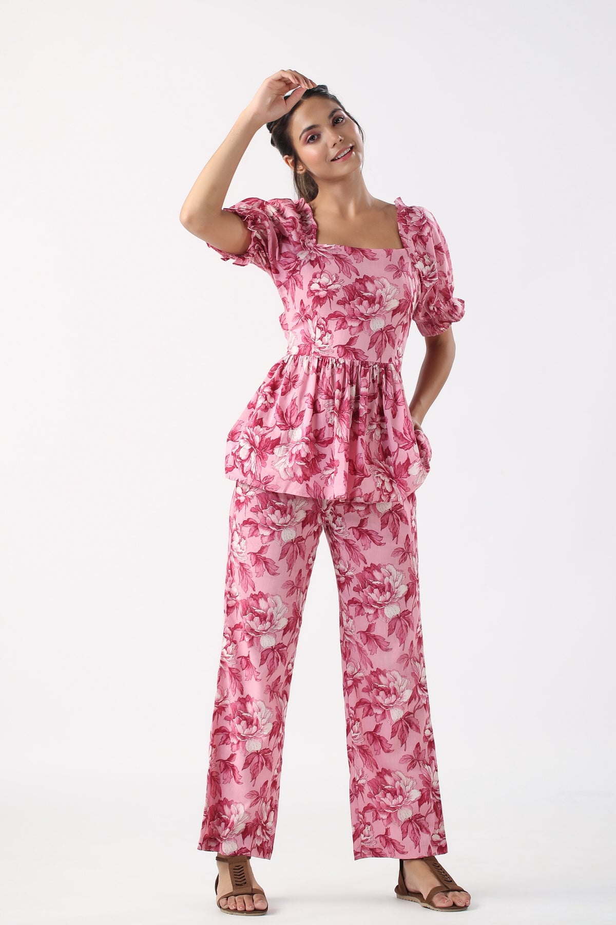 Radiant Petals Cotton Co ord set