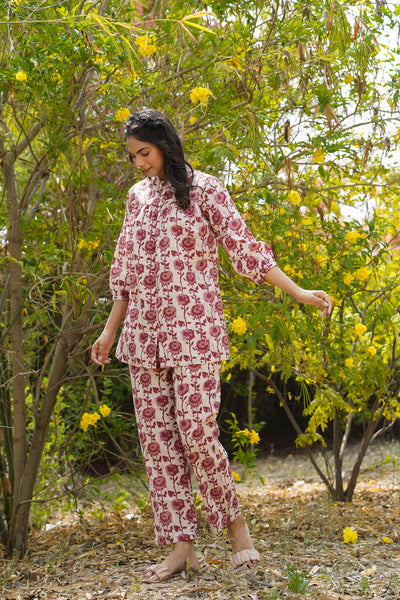 Floral Twines on off white Loungewear Set