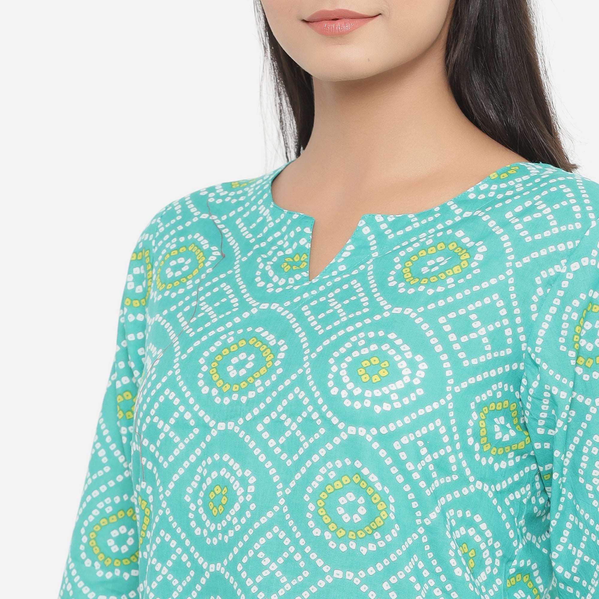 Bandhani On Sea Green Loungewear