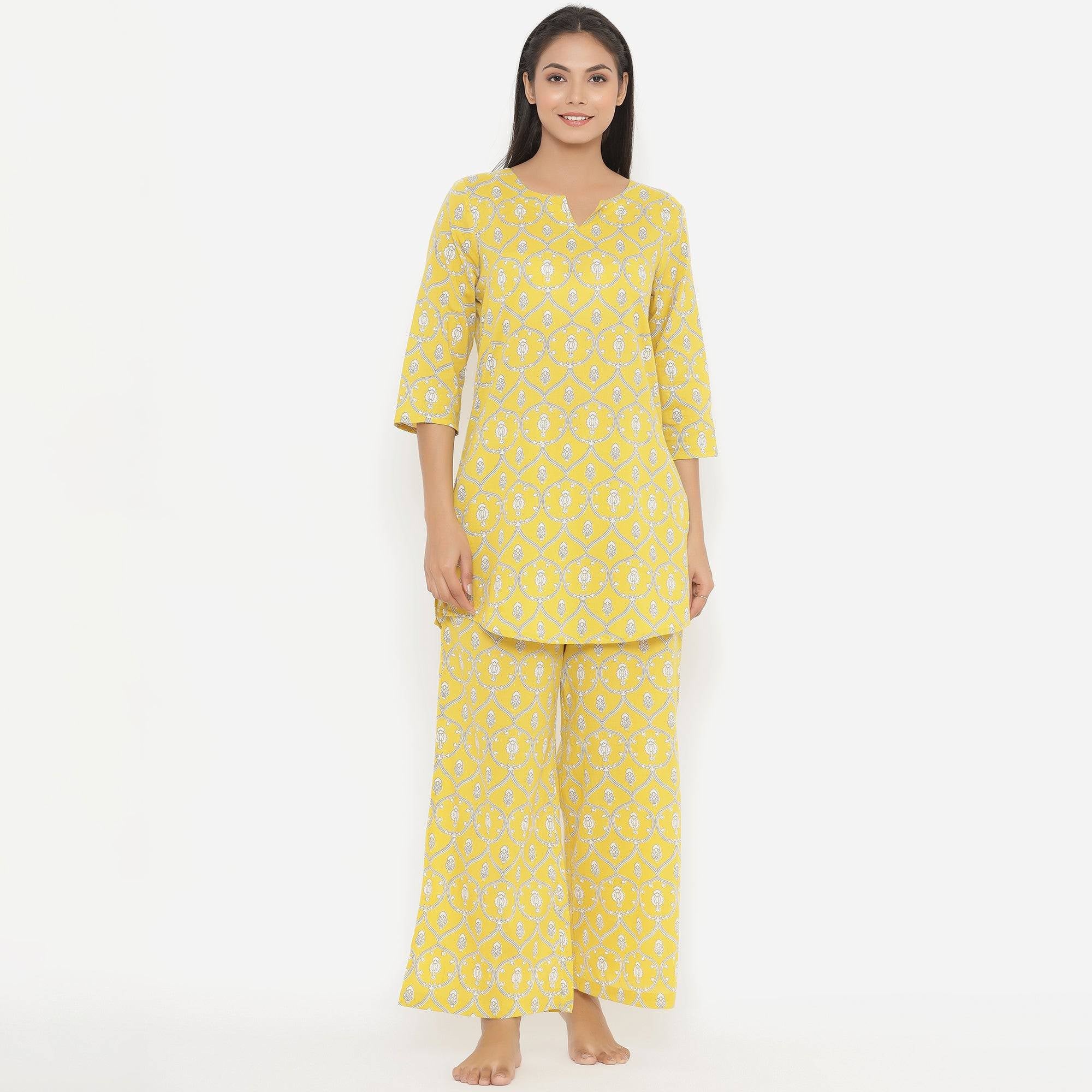 Chandelier Print On Yellow Loungewear