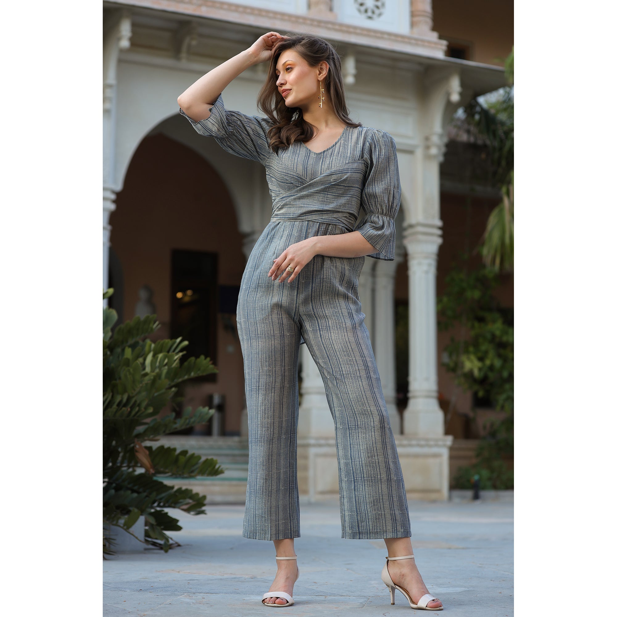 Elegante on Russian Silk Backtieup Jumpsuit