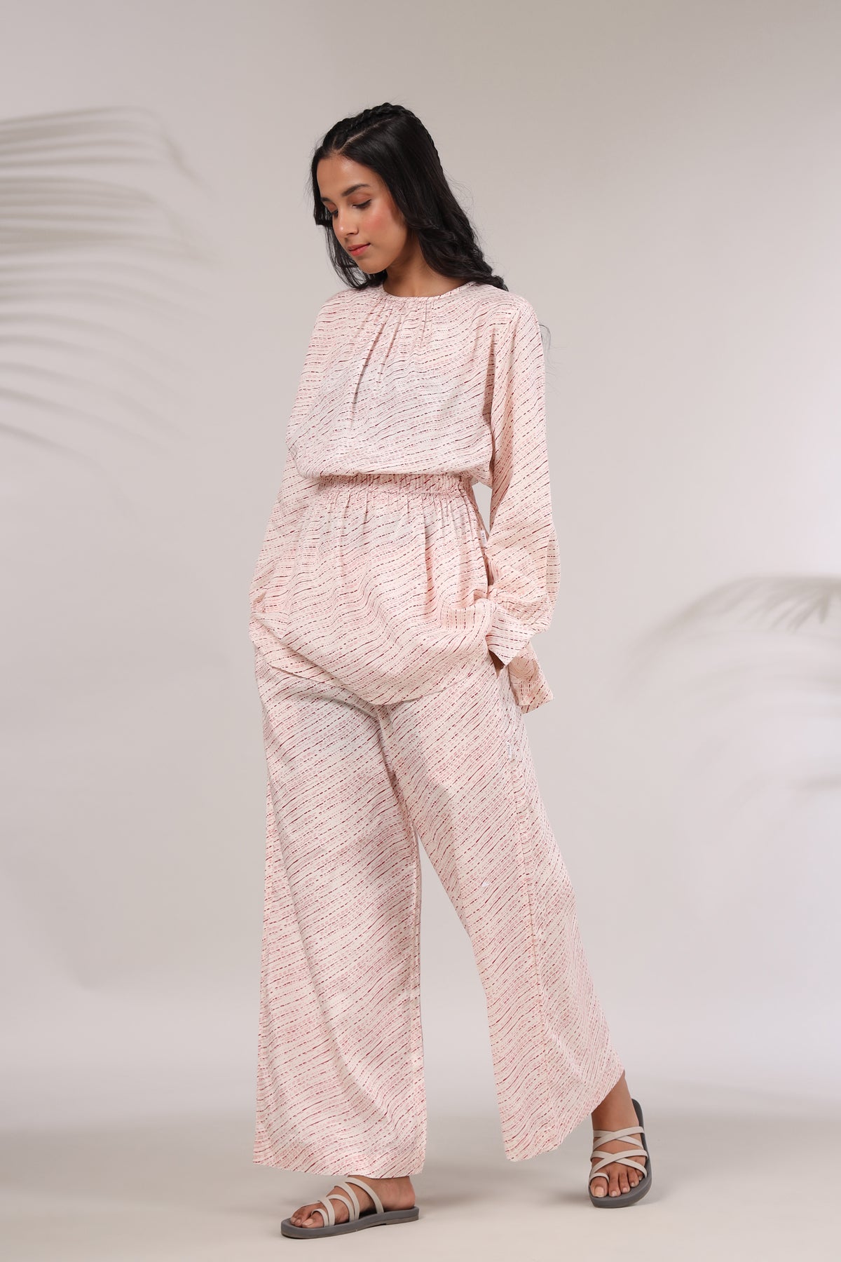 Silky Stripes on Off white Co-ordinate Set