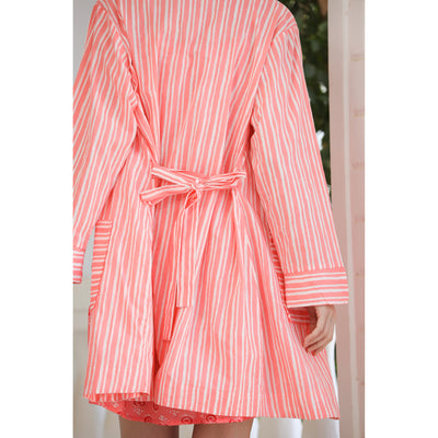 Strawberry Pinacolada Classic Cotton Robe and Slip set