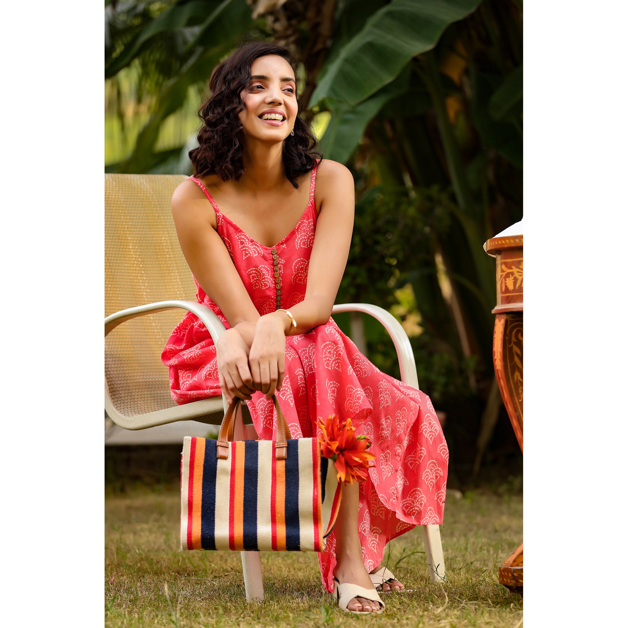 Shibori on Pink Dhoti Jumpsuit