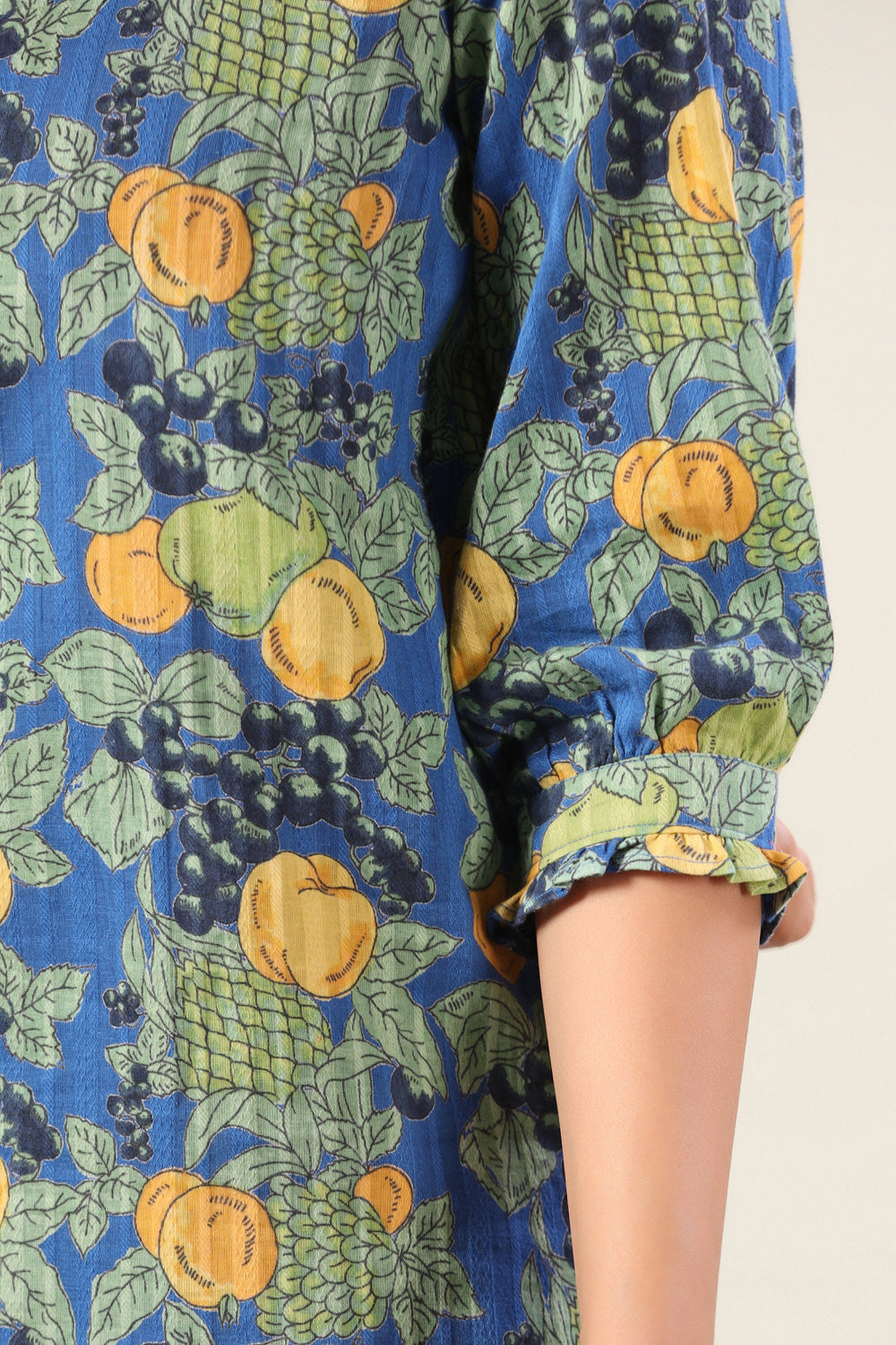 Lemonade on Blue Cotton Palazzo Loungewear Set