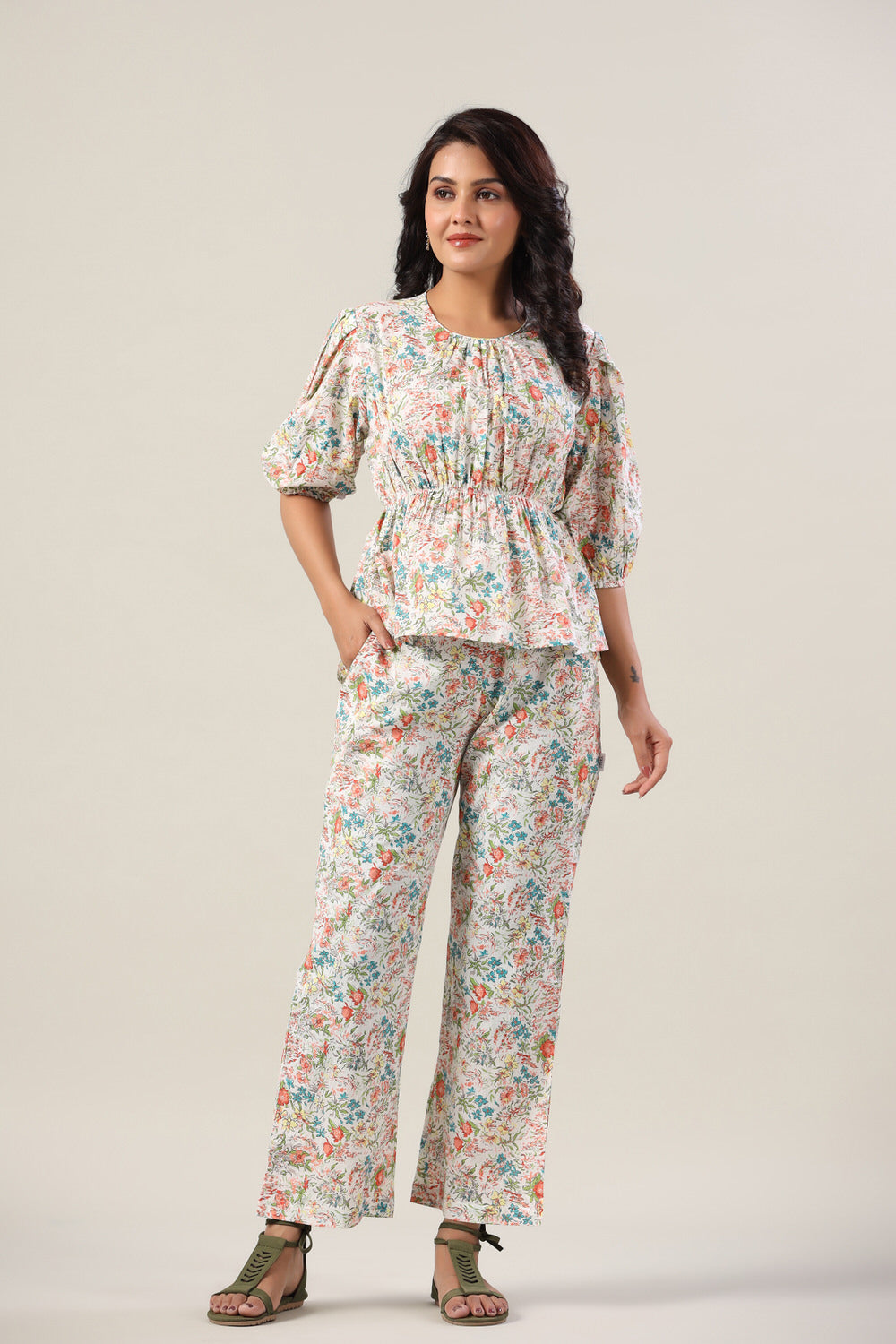 Petite Flowers on Cotton Co-ord Set