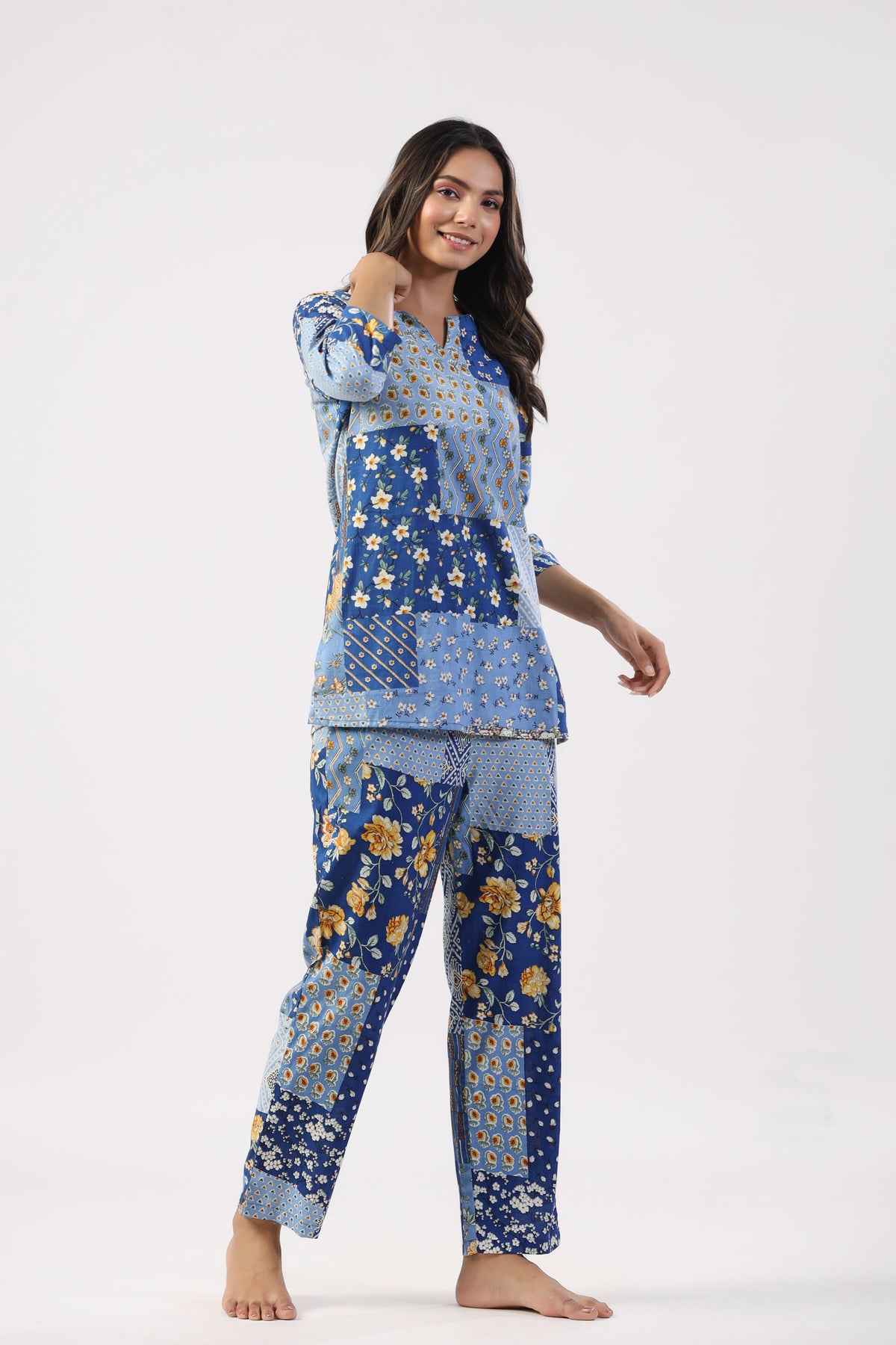 Dreamy Daybreak Cotton Loungewear Top Set