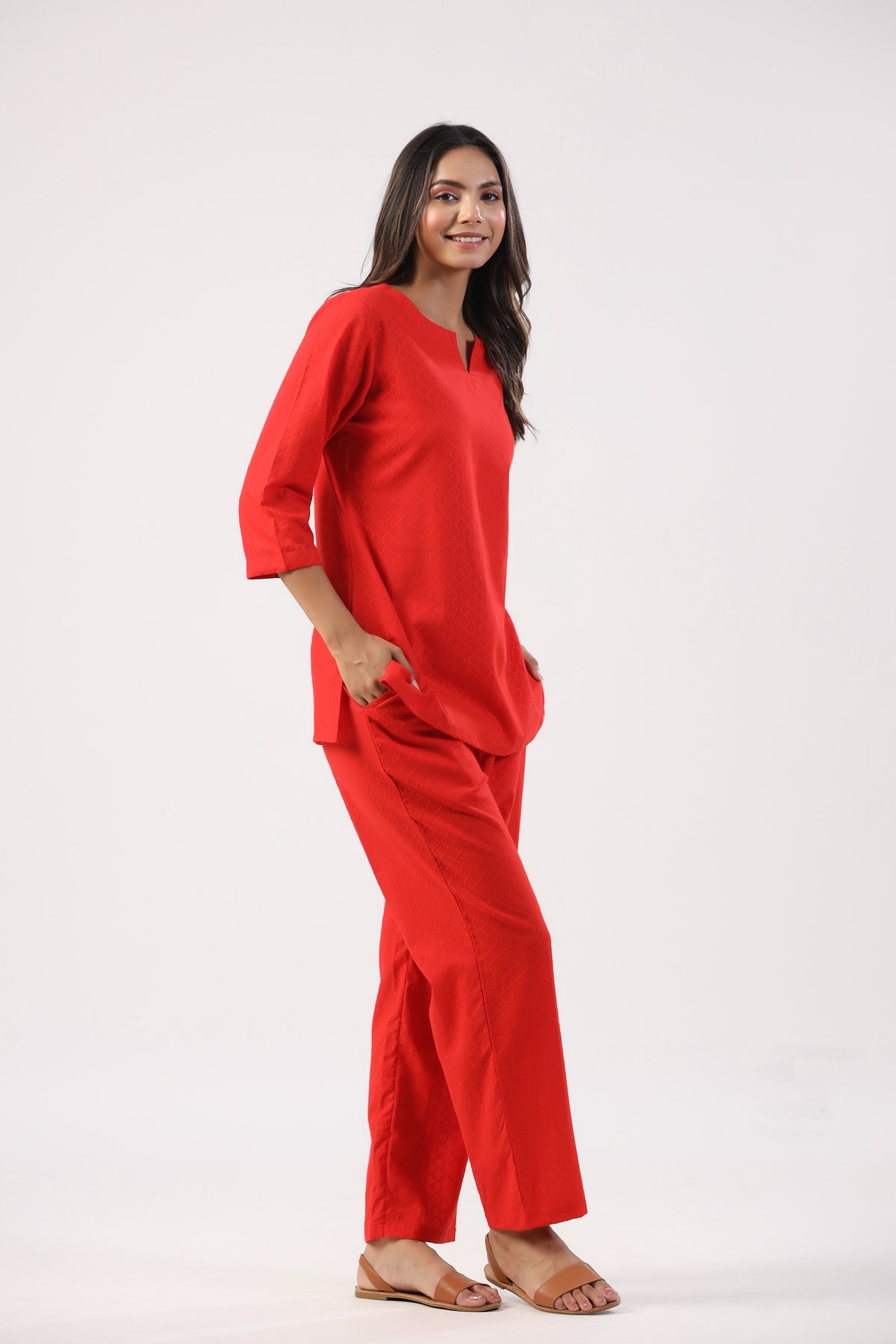 Radiant Rays Cotton Loungewear Top Set