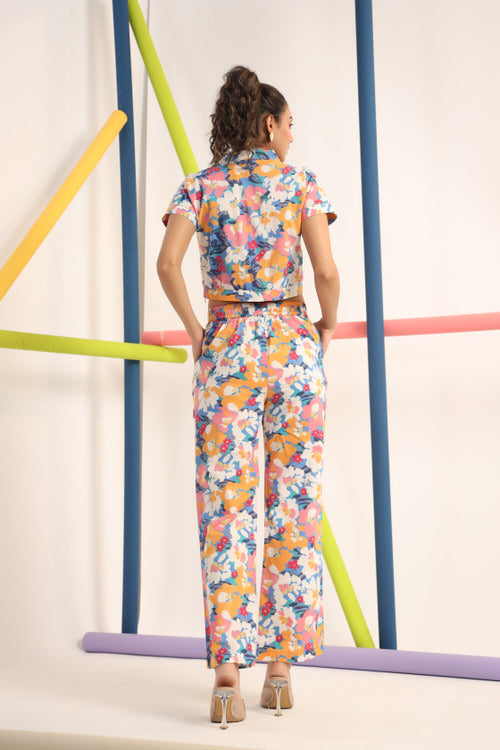 Abstract Bright Floral on Cotton Co-ord Set