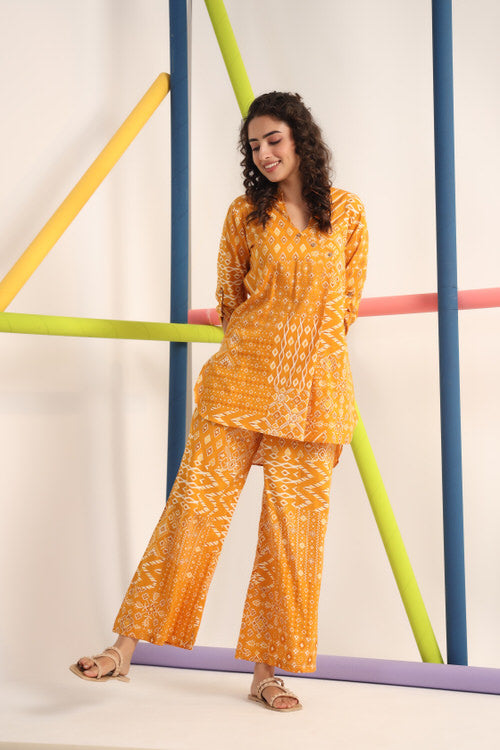 Turmeric Cotton Loungewear Set