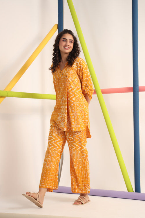 Turmeric Cotton Loungewear Set