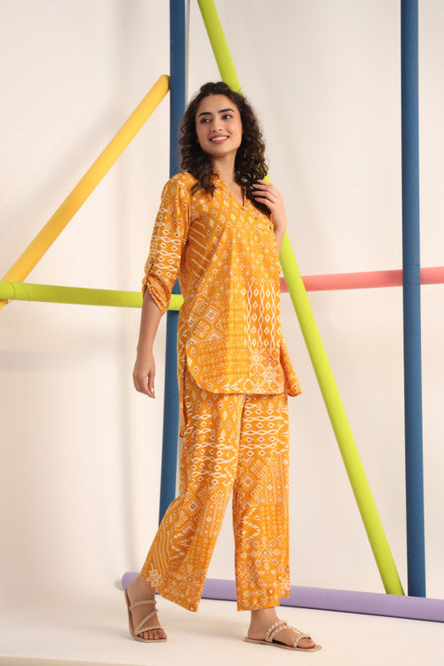 Turmeric Cotton Loungewear Set