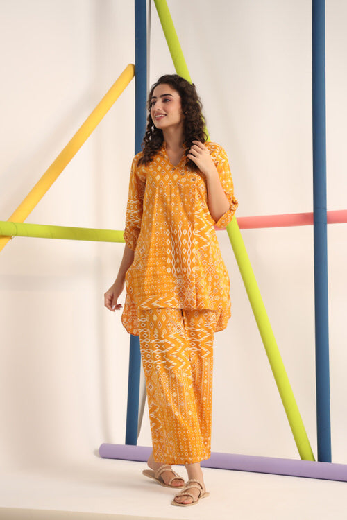 Turmeric Cotton Loungewear Set