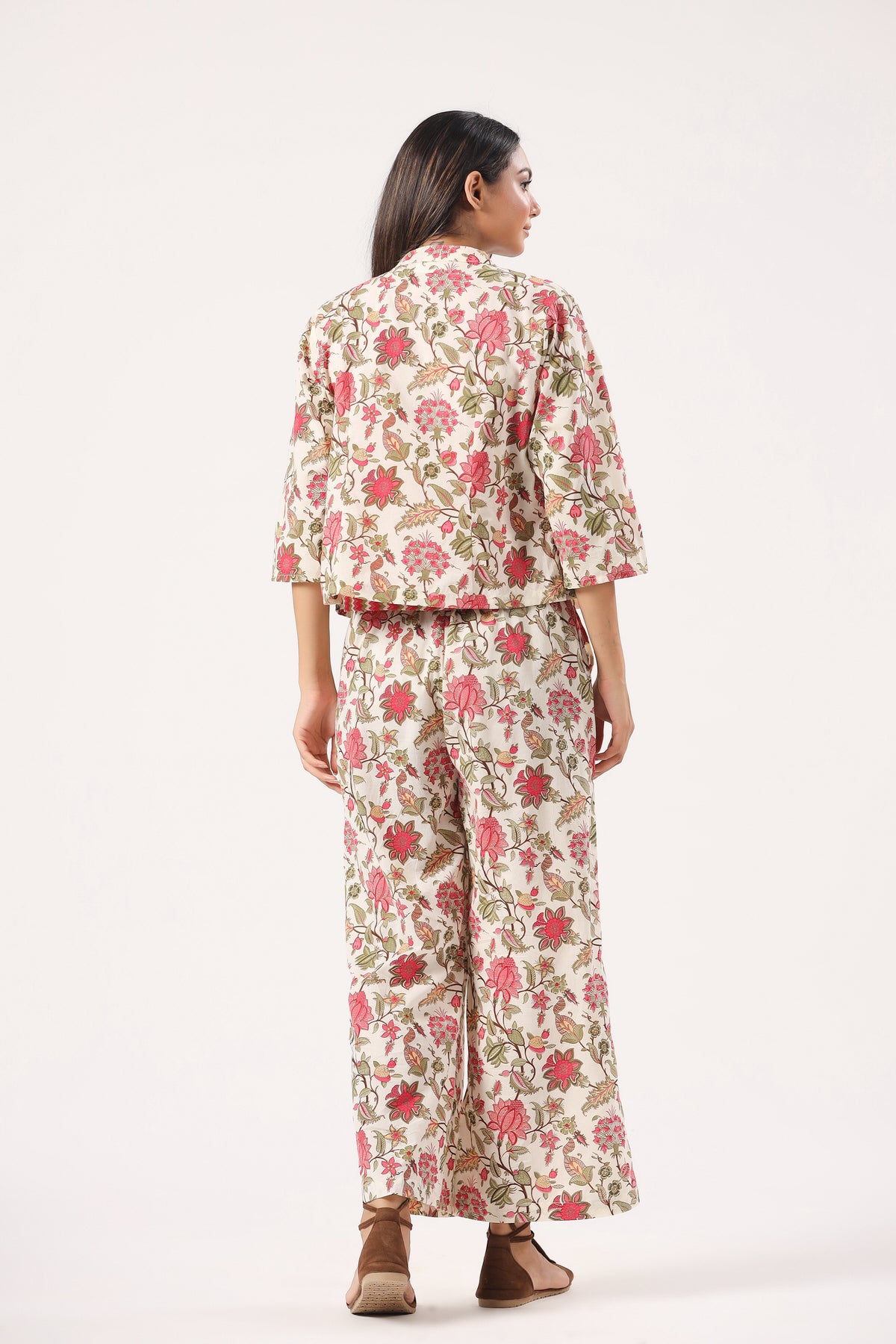 Sangria Splendor Cotton Three Piece Set