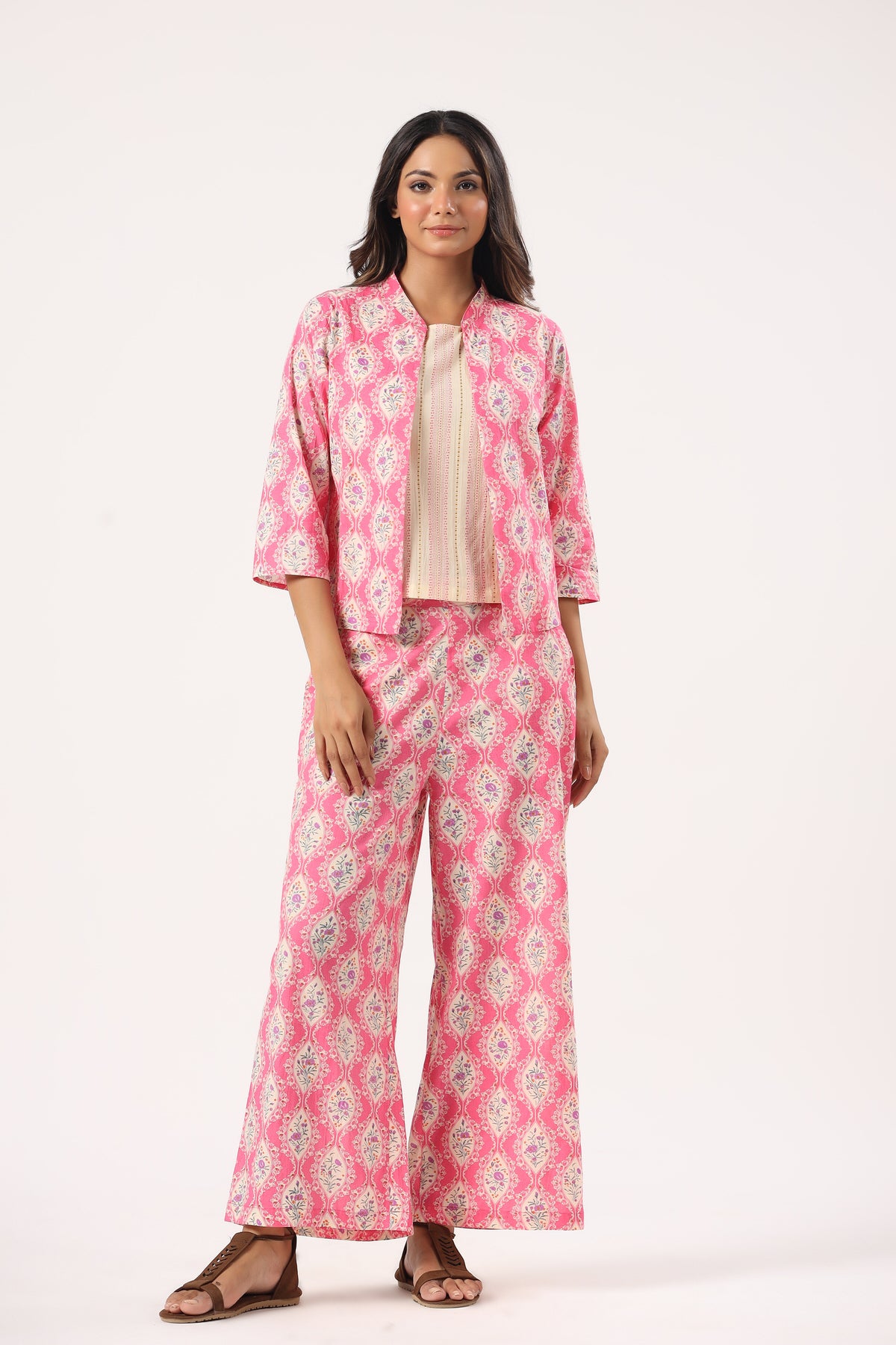 Pink Petal Perfection Cotton Three Piece Set