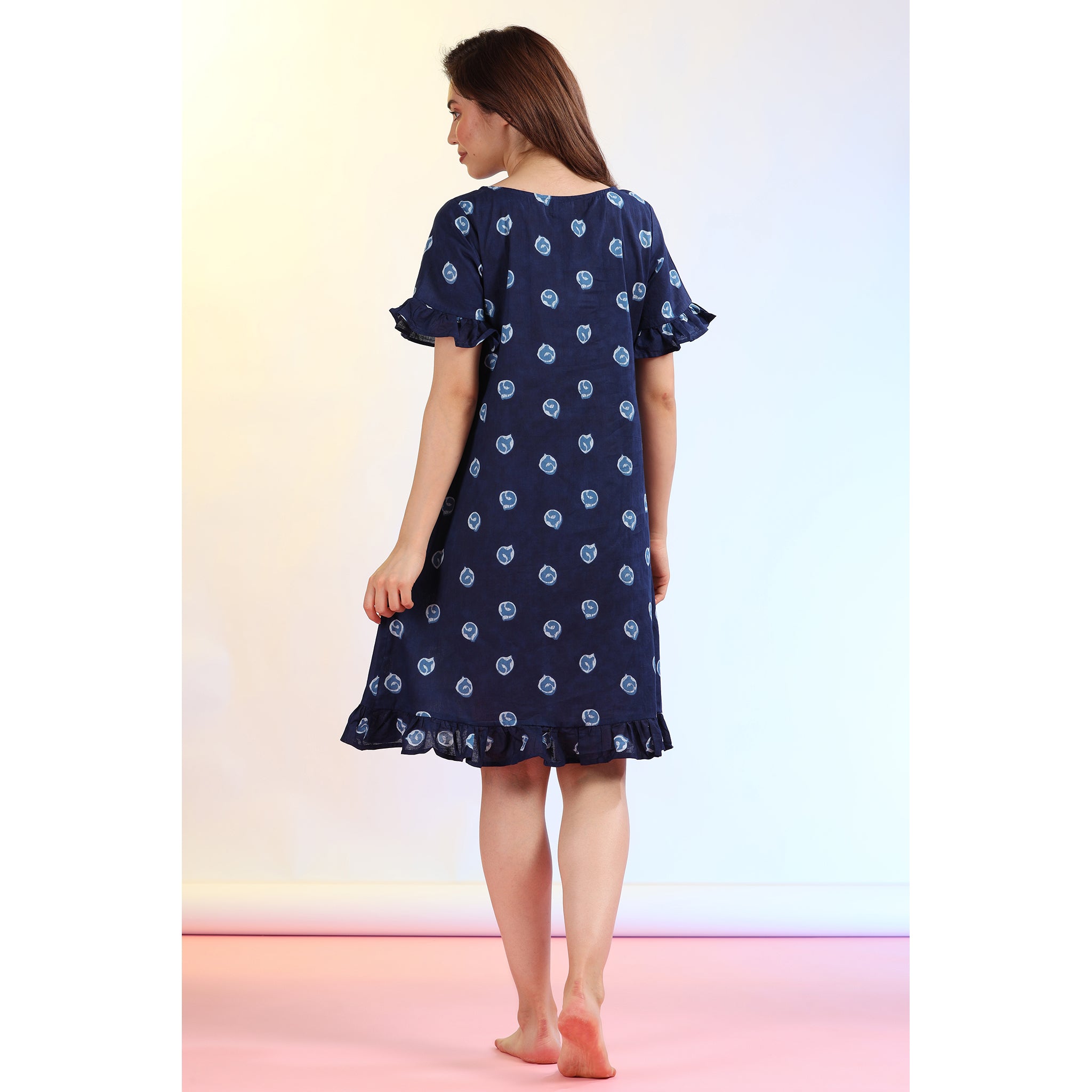 Clouds on Blue T-shirt Dress