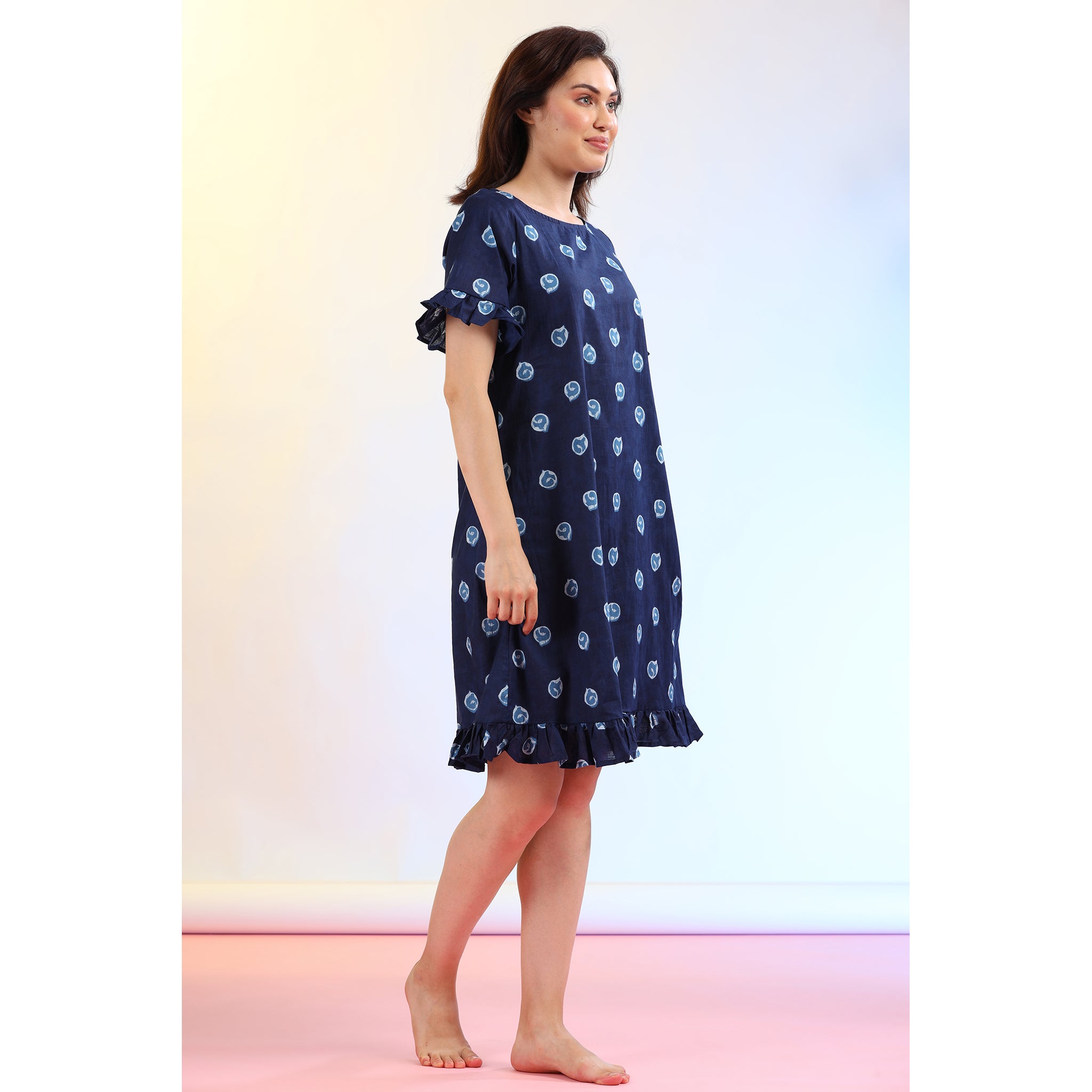 Clouds on Blue T-shirt Dress