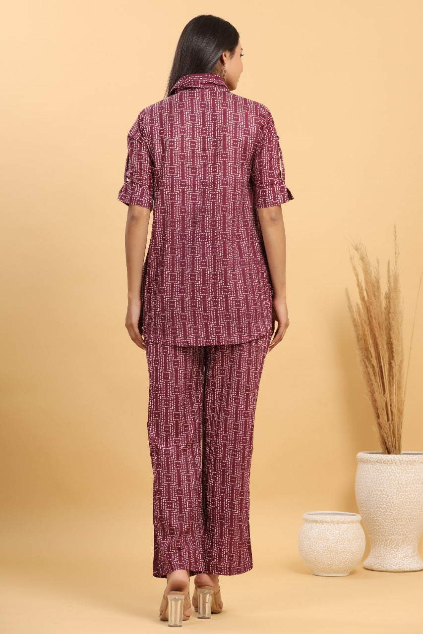 Turnip Cotton Wine Co-ord Set