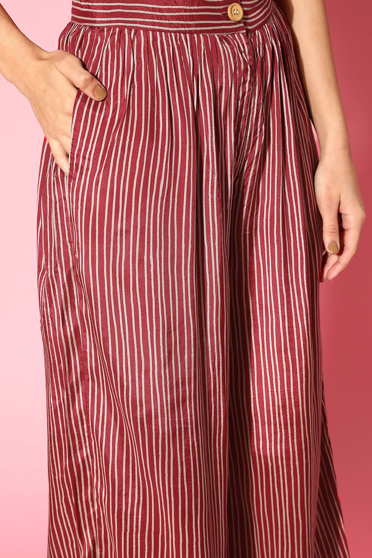 Stripes on Maroon Co-ordinate Set