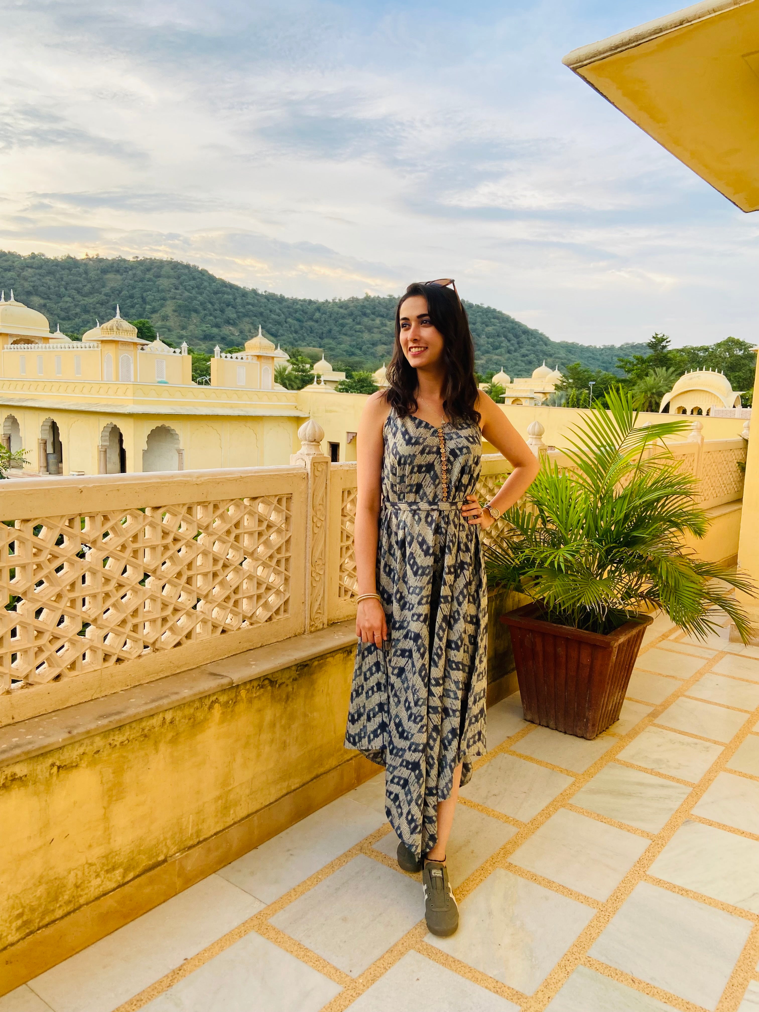 Shibori on Blue Dhoti Jumpsuit