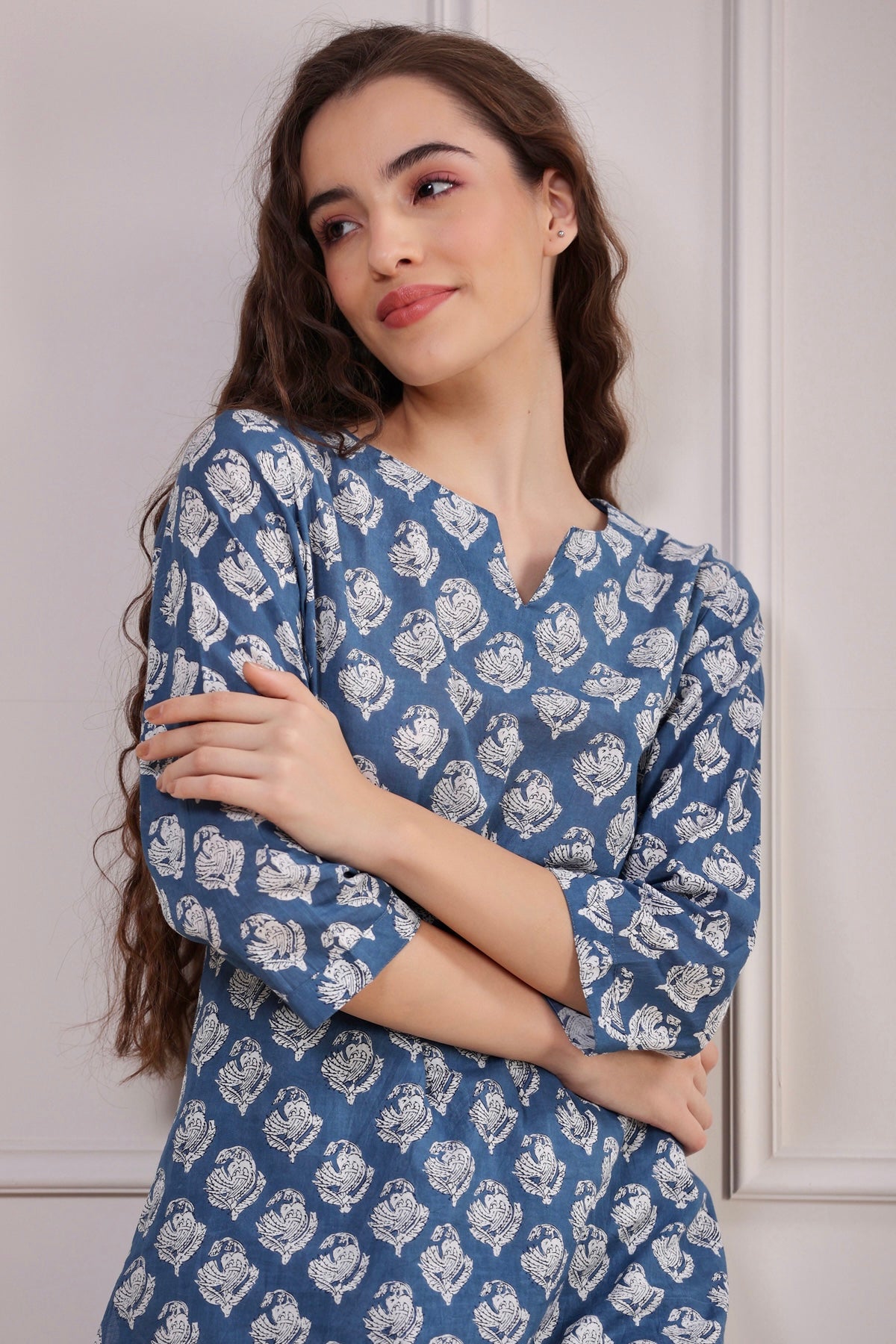 Lotus Blue Loungewear Top Set